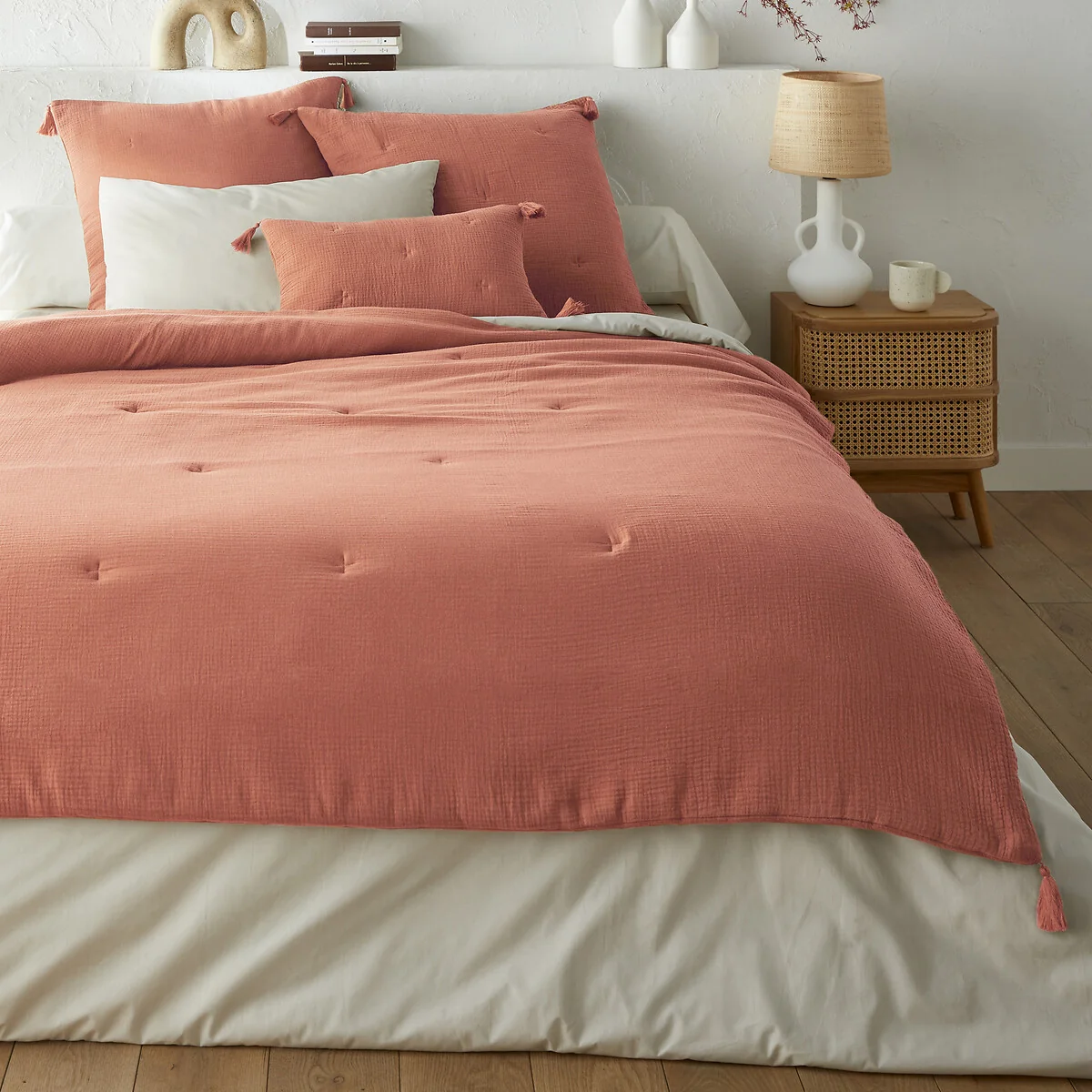 Kulma Quilted Cushion Cover in Cotton Muslin – image 2