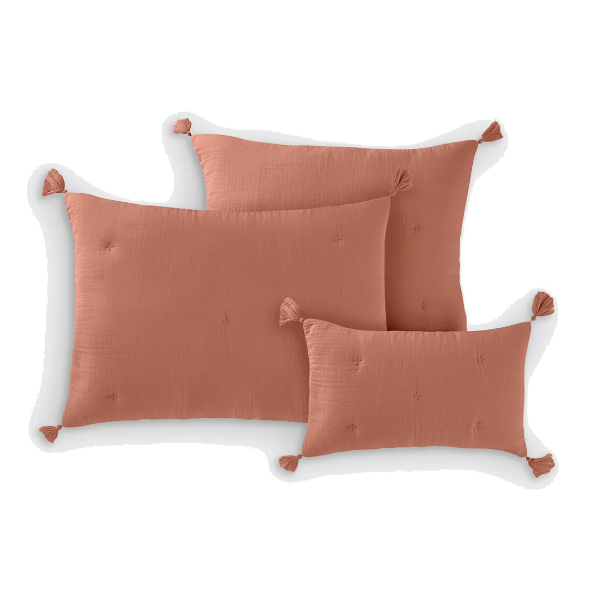 Kulma Quilted Cushion Cover in Cotton Muslin – image 1