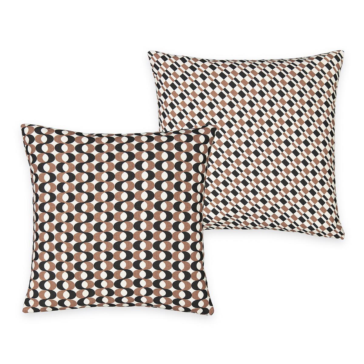 Set of 2 Faber Graphic 100% Recycled Cotton Cushion Covers – image 3
