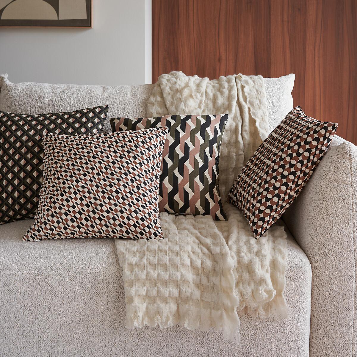 Set of 2 Faber Graphic 100% Recycled Cotton Cushion Covers – image 4