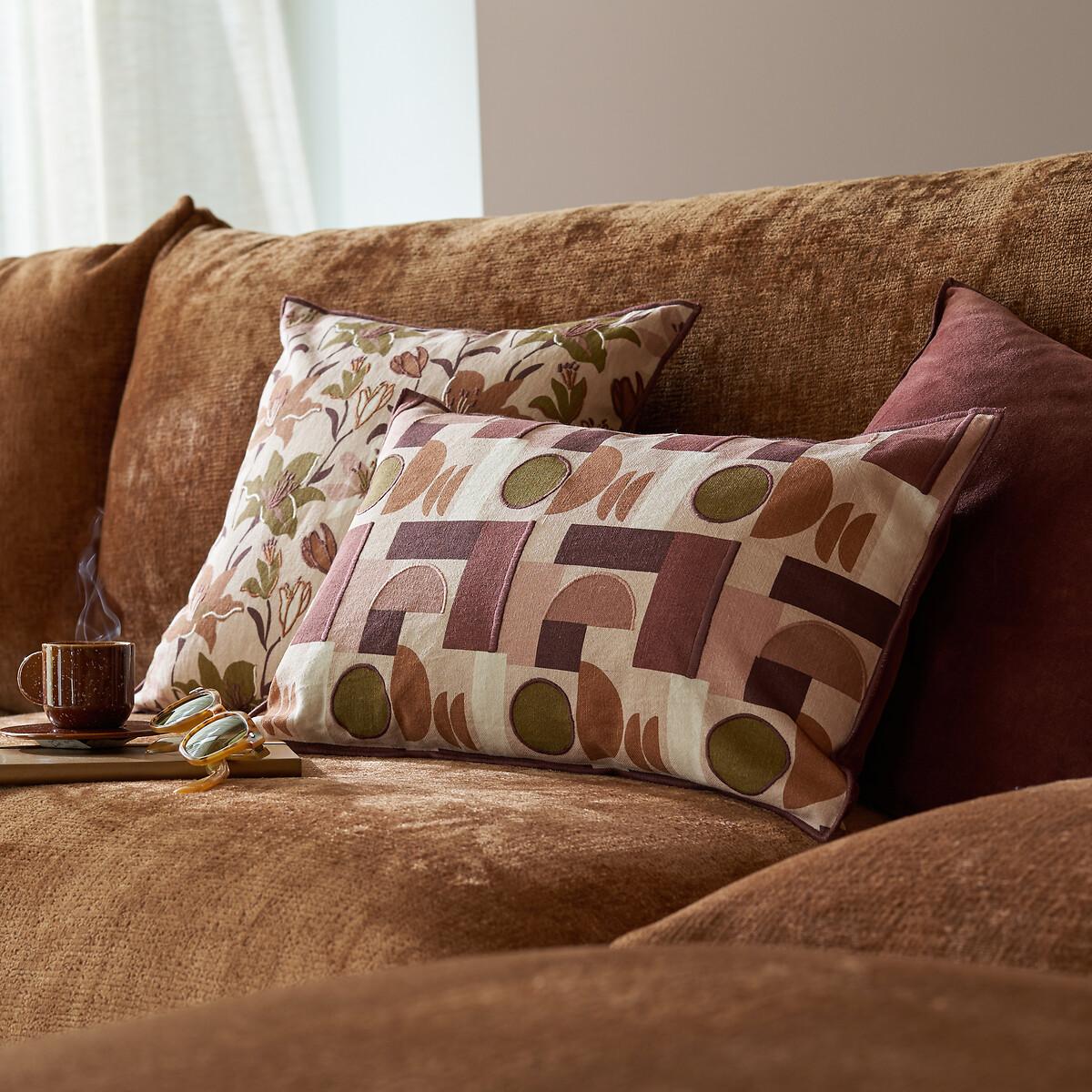 Boogie Graphic Embroidered Cotton/Linen Rectangular Cushion Cover – image 6