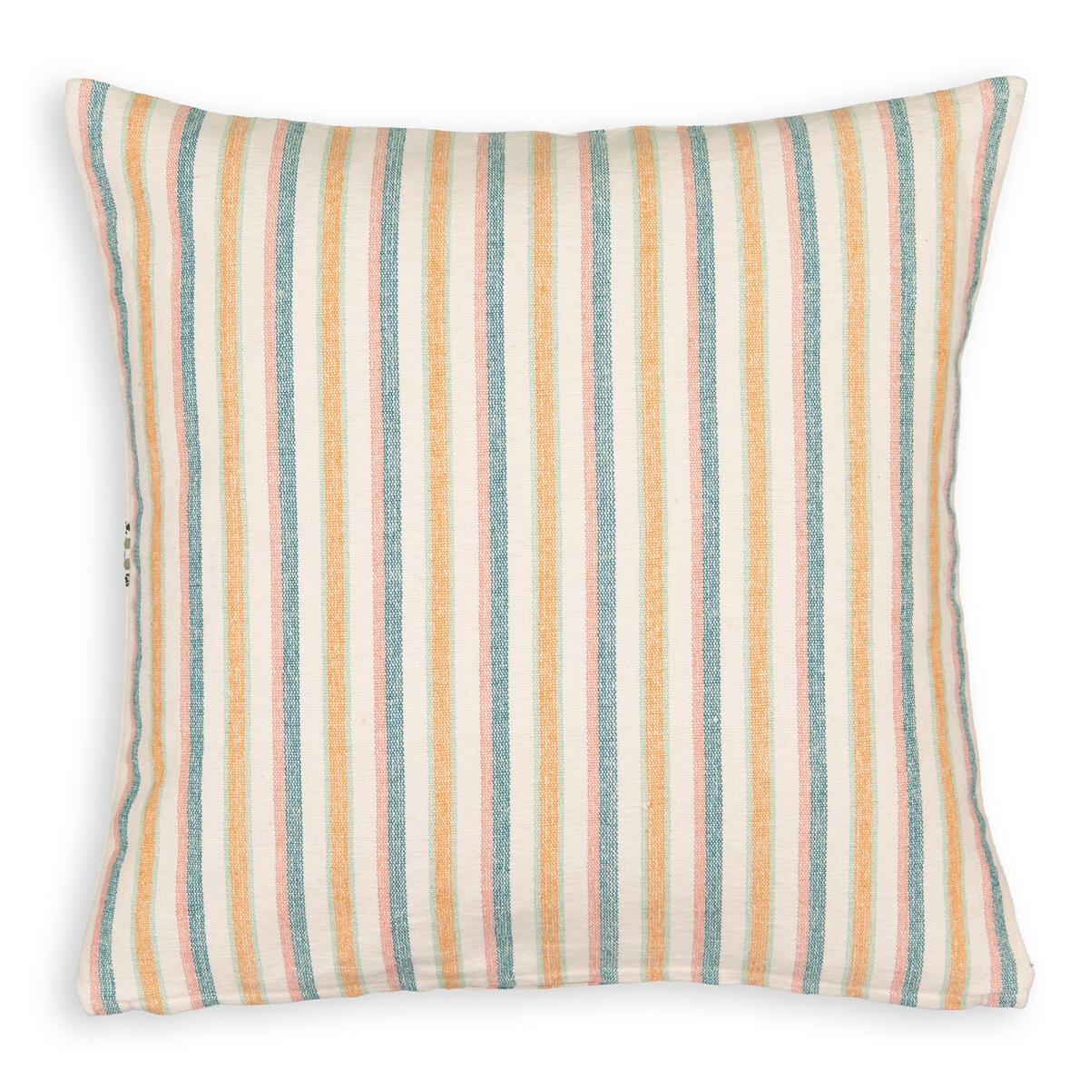 Mentilla Striped Embroidered 100% Cotton Square Cushion Cover – image 2