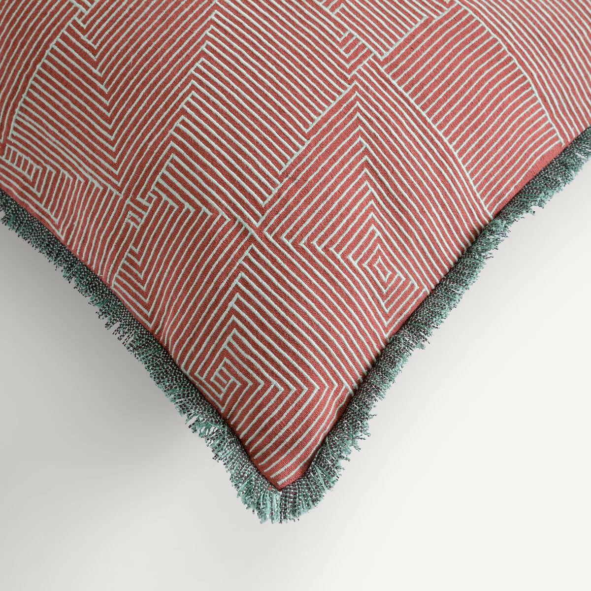 Sorine Embroidered Linen/Cotton Cushion Cover – image 2