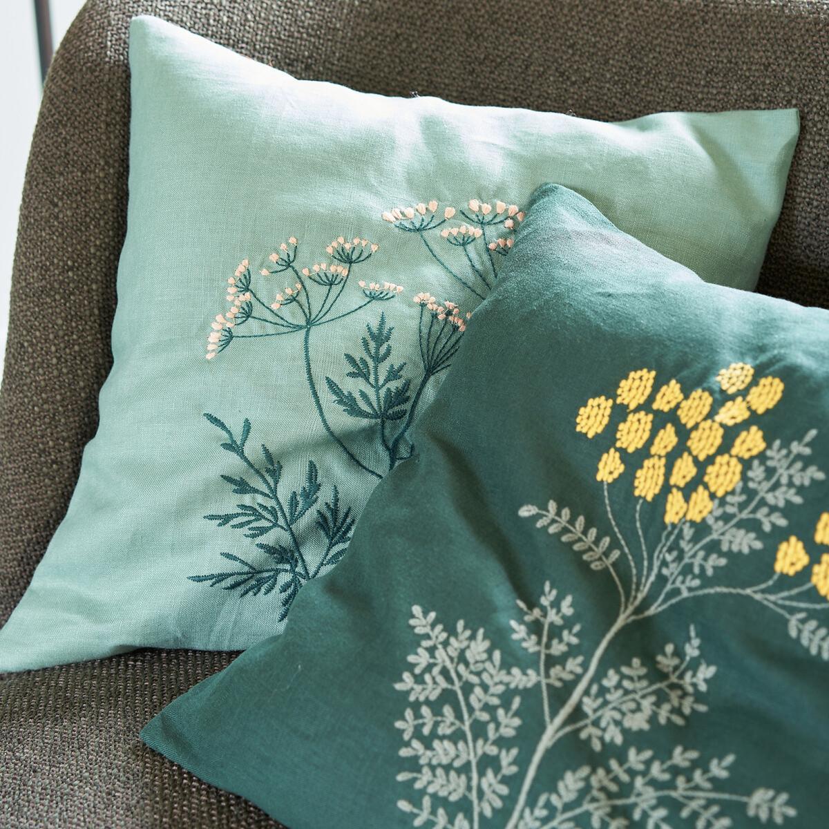 Mireille Embroidered Linen Cushion Cover – image 5
