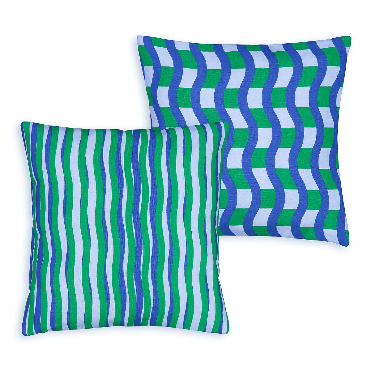 Set of 2 Lia Graphic 40 x 40cm 100% Cotton Cushion Covers – image 3
