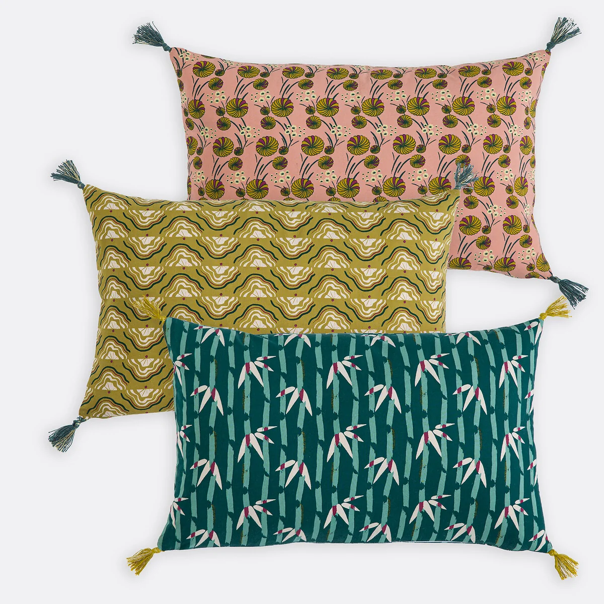 Yasuo Rectangular Cushion Cover in Floral Print Cotton – image 4
