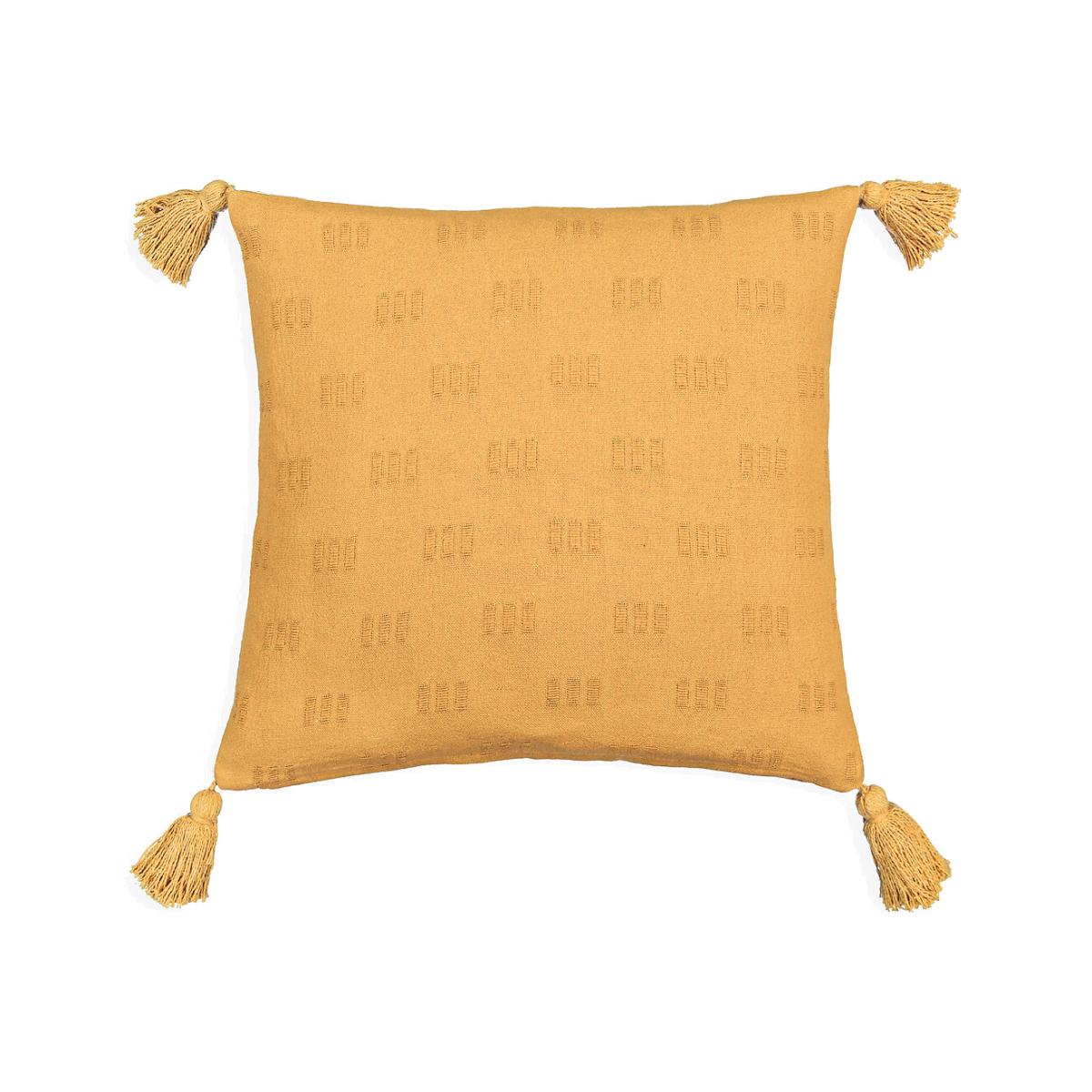 Nado Plain Tassel 100% Cotton Square Cushion Cover