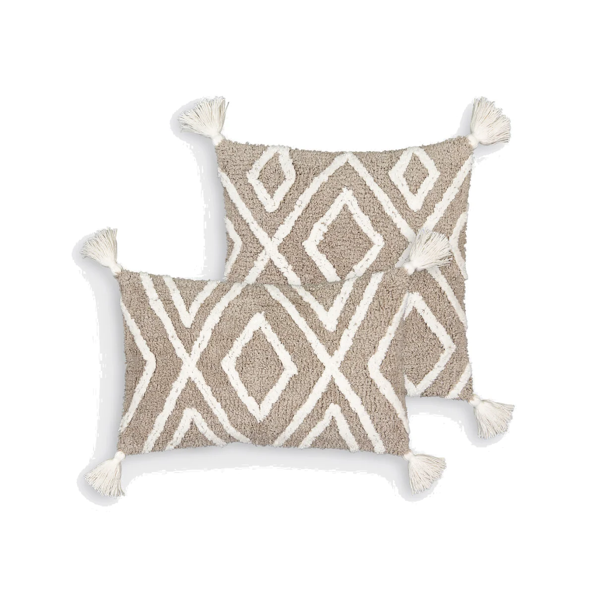 Cali Geometric Tassel 100% Tufted Cotton Cushion Cover – image 1