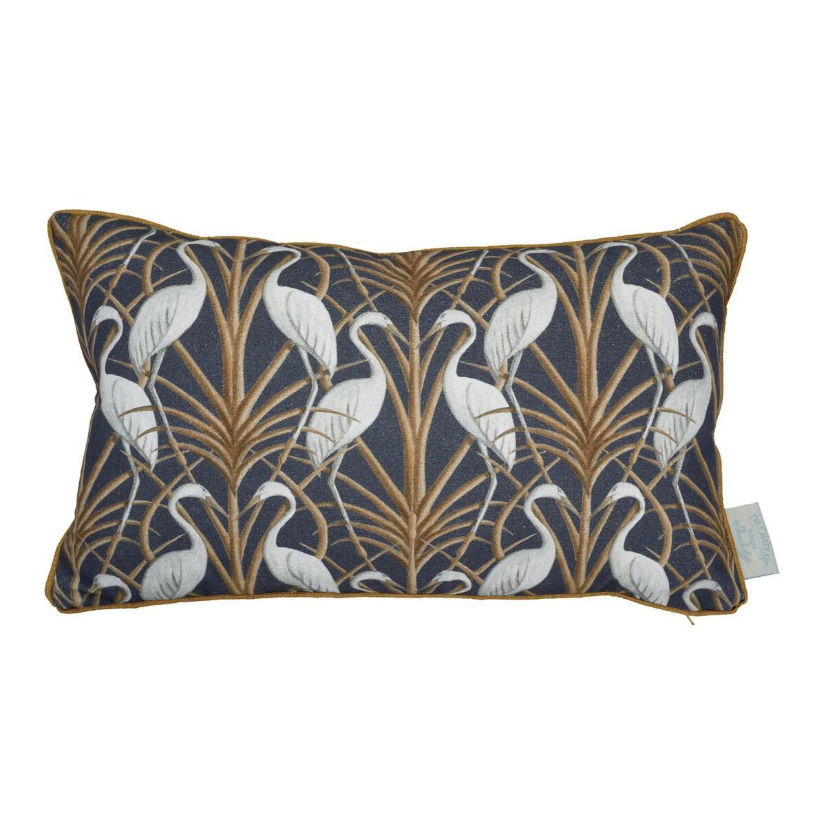 Nouveau Heron Print Filled Cushion – image 3