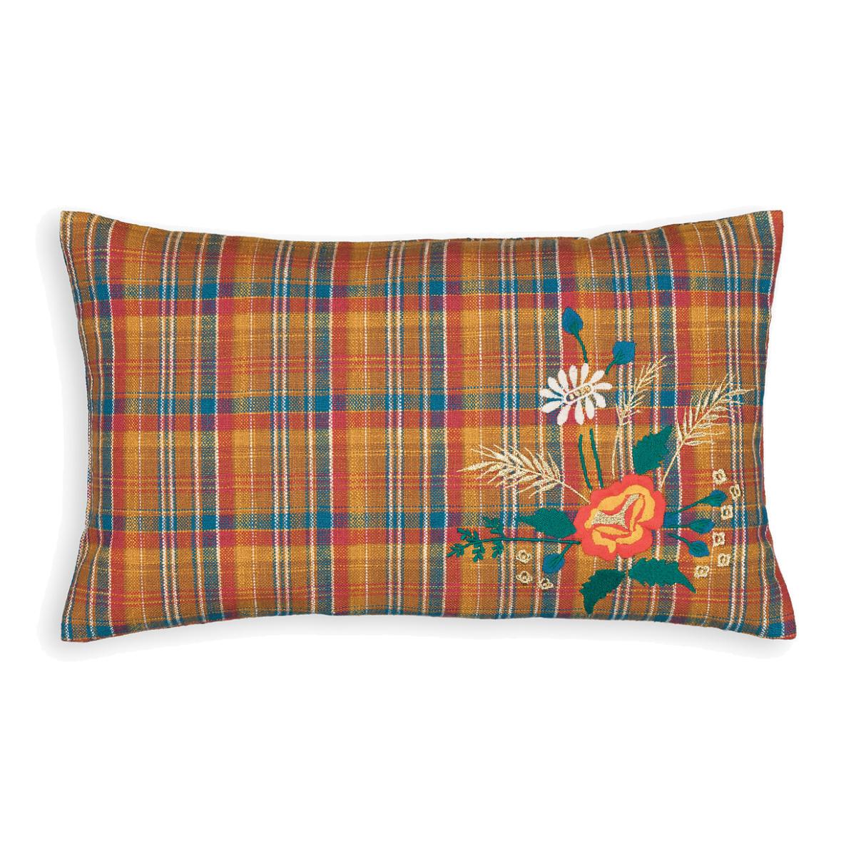 Sumi Floral Rectangular 100% Cotton Cushion Cover – image 1