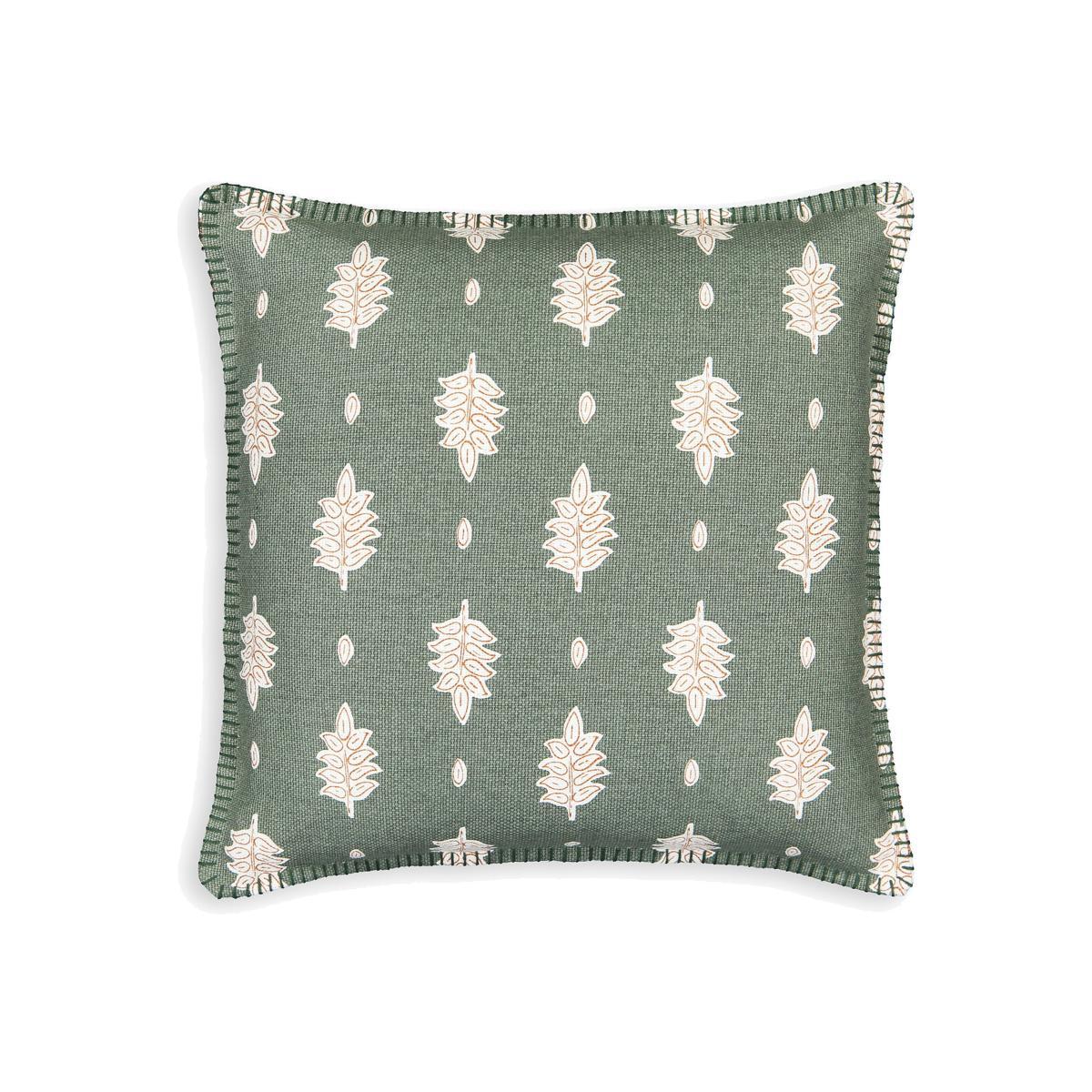 Dario Striped Foliage 40 x 40cm Square Cotton Cushion Cover – image 1