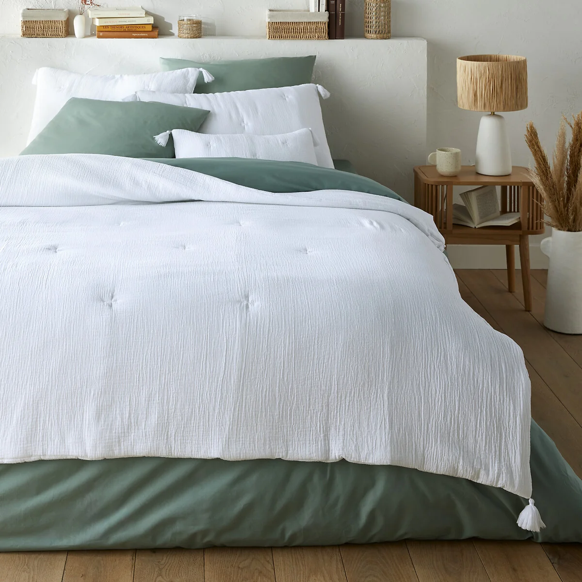 Kulma Quilted Cushion Cover in Cotton Muslin – image 2