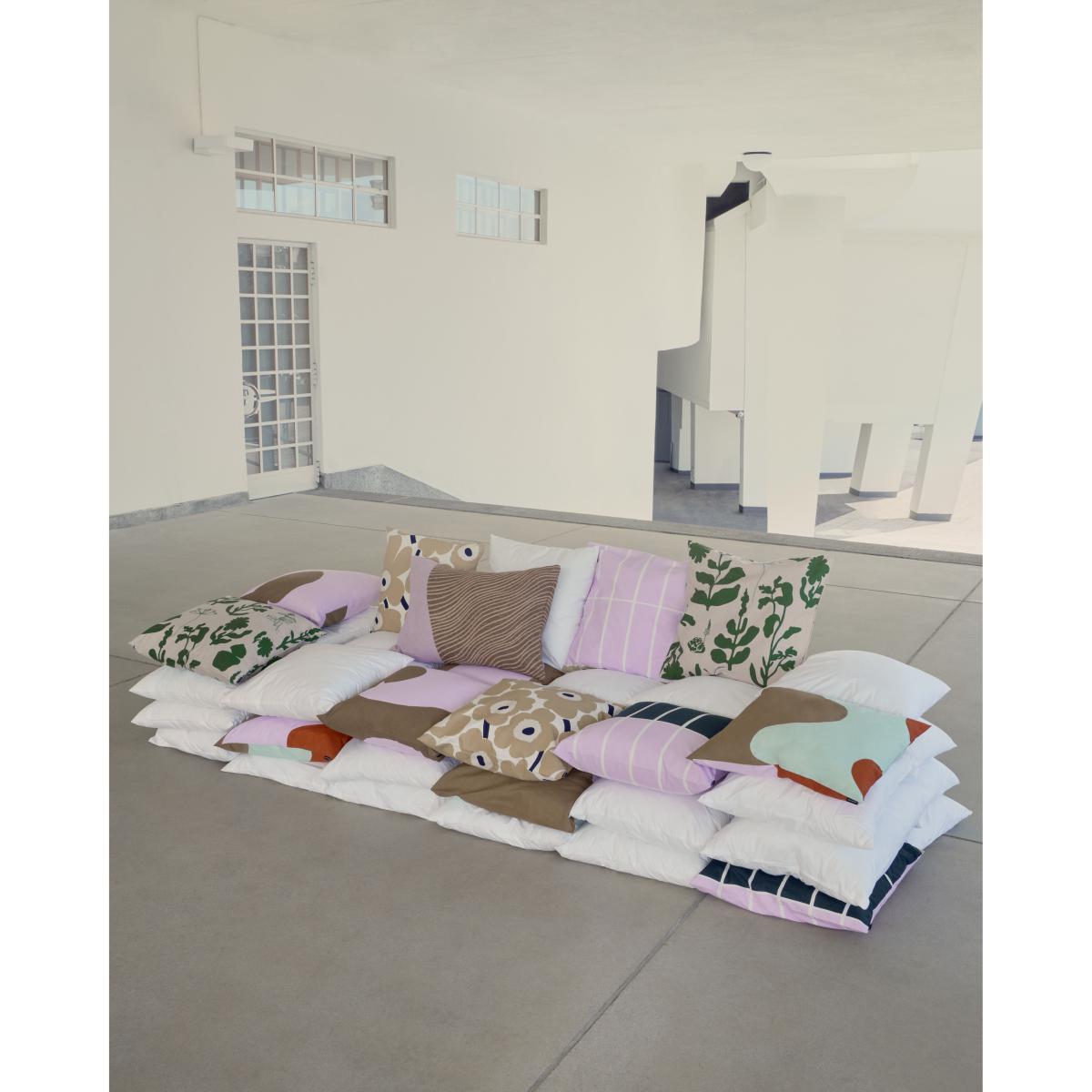 Gabriel Näkki Cushion cover - / 60 x 40 cm by Marimekko Pink/Brown – image 2