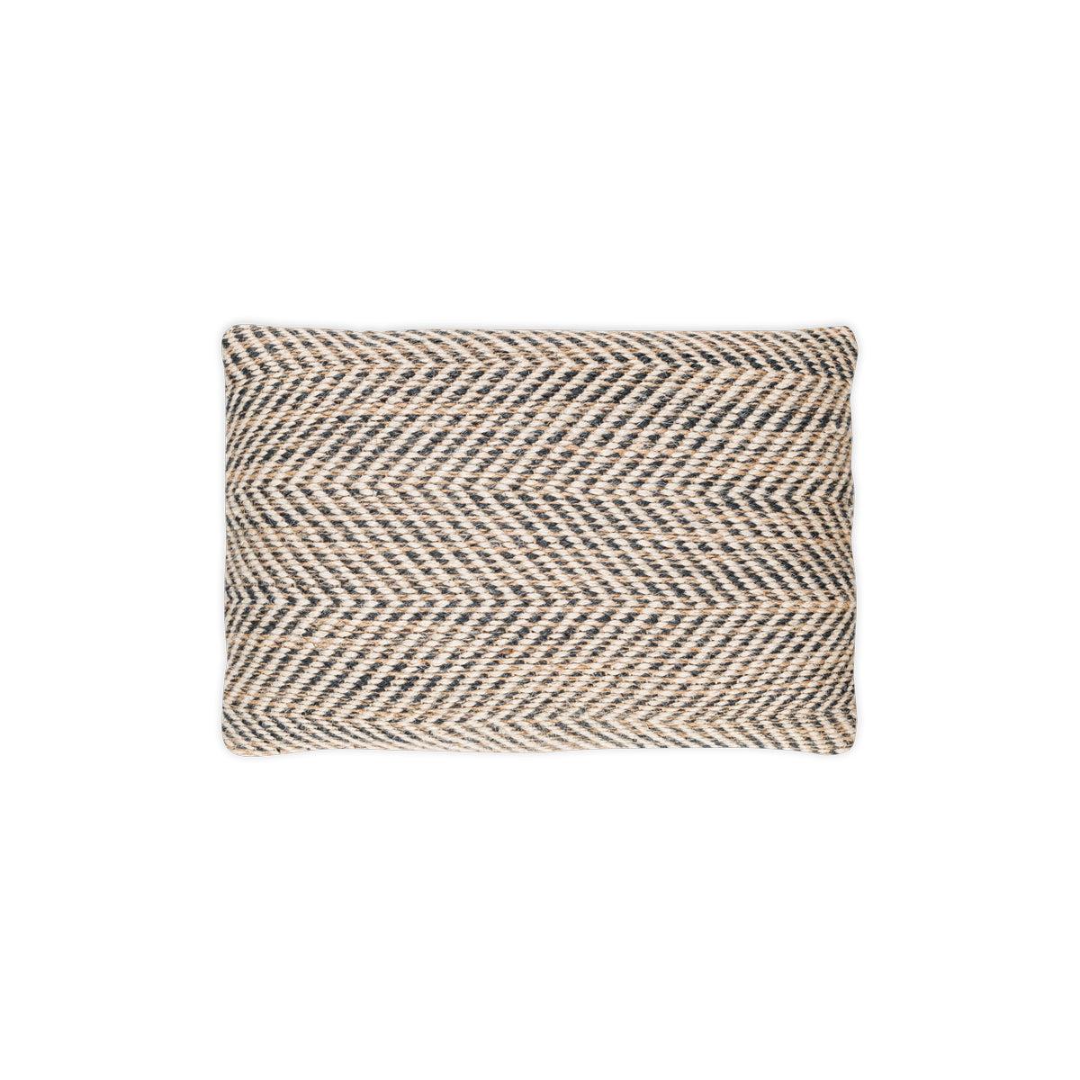 Nkuku Faiyaz Jute & Cotton Cushion Cover | Textiles | Natural/Dark Blue | 60 x 40 cm – image 6