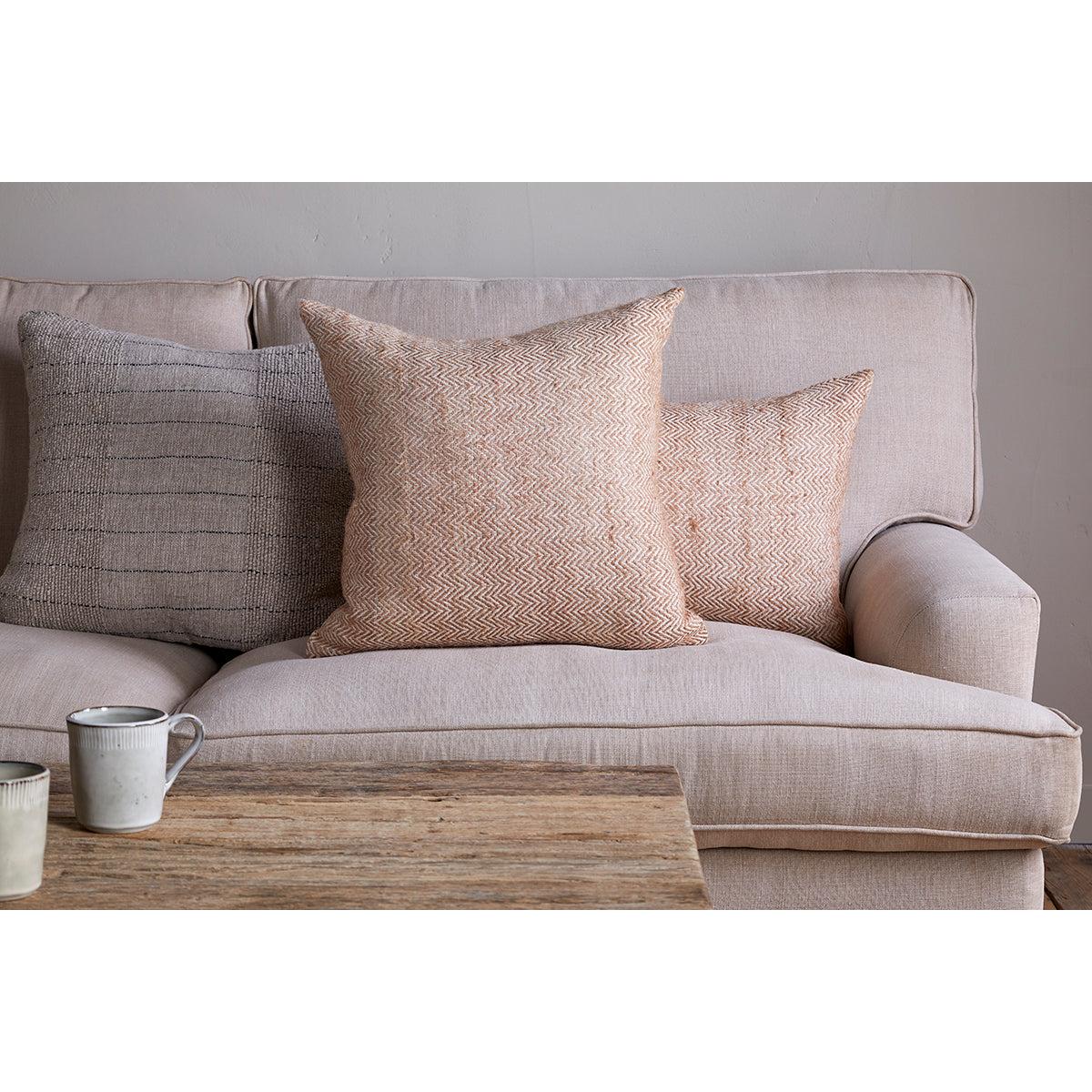 nkuku Indie Recycled Cushion Cover | Textiles | Rust | 50 x 50 cm – image 2
