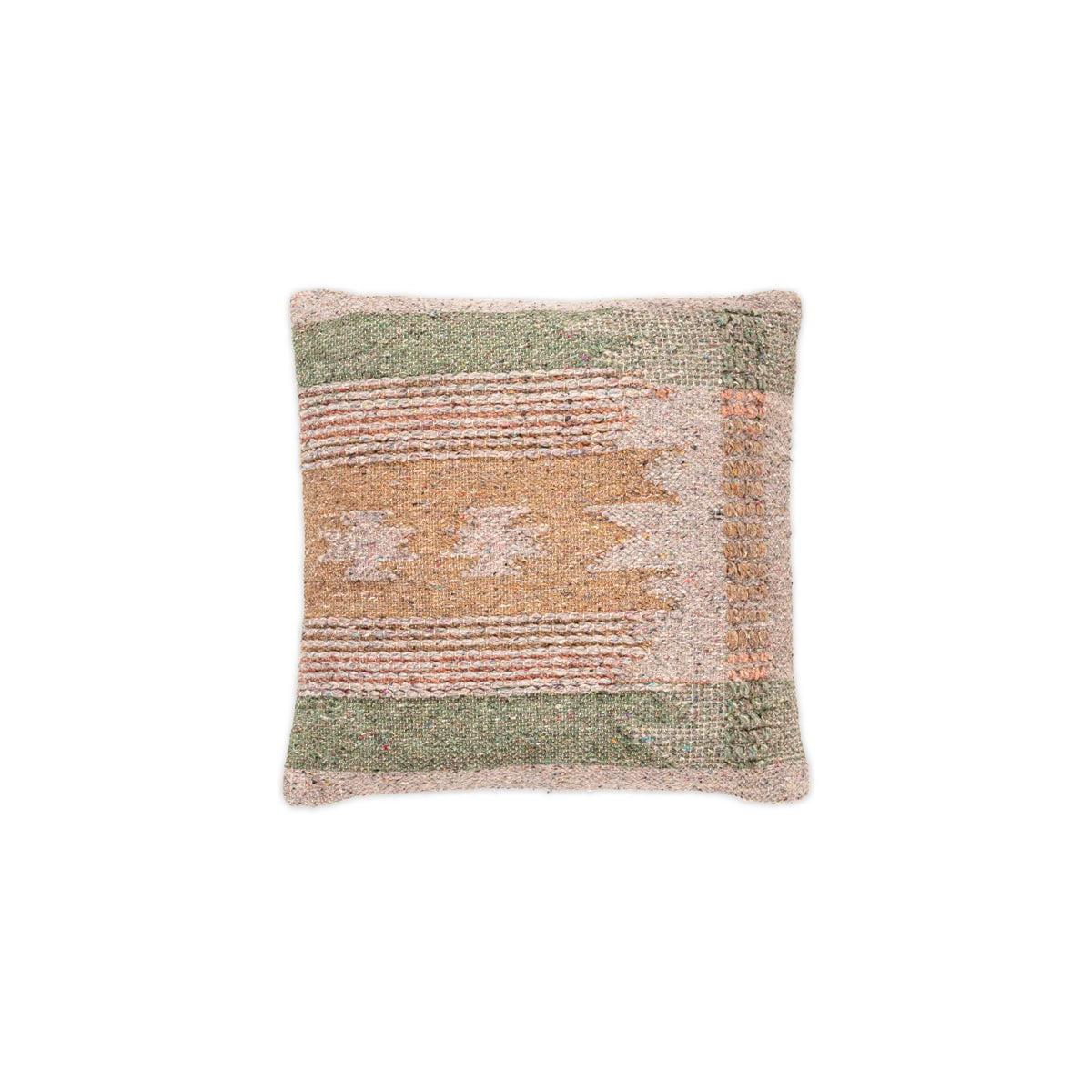 Nkuku Jashar Recycled Wool Cushion Cover | Textiles | Mustard/Moss/Natural | 60 x 40 cm – image 4