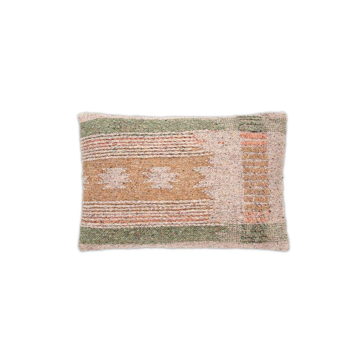 Nkuku Jashar Recycled Wool Cushion Cover | Textiles | Mustard/Moss/Natural | 60 x 40 cm – image 5