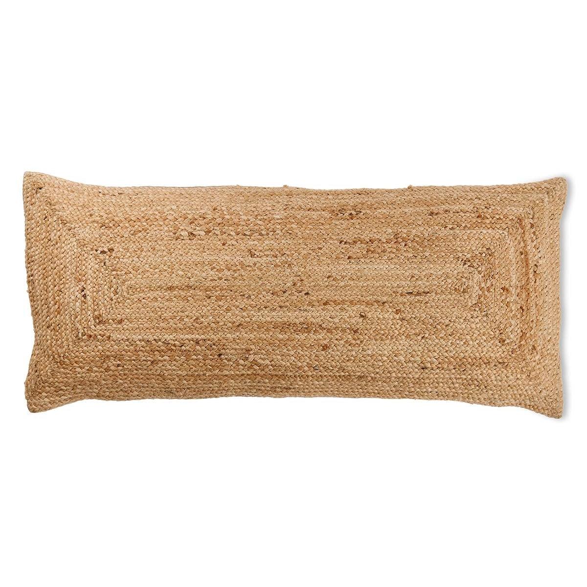 Nkuku Barjora Braided Hemp Long Cushion Cover | Textiles | Natural | 48 x 110 cm – image 4