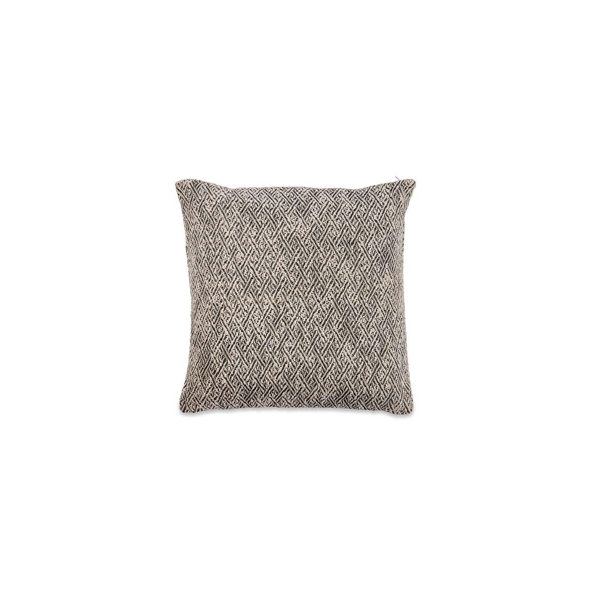 Nkuku Kunvar Recycled Cotton Cushion Cover | Textiles | Natural/Black | Square – image 4