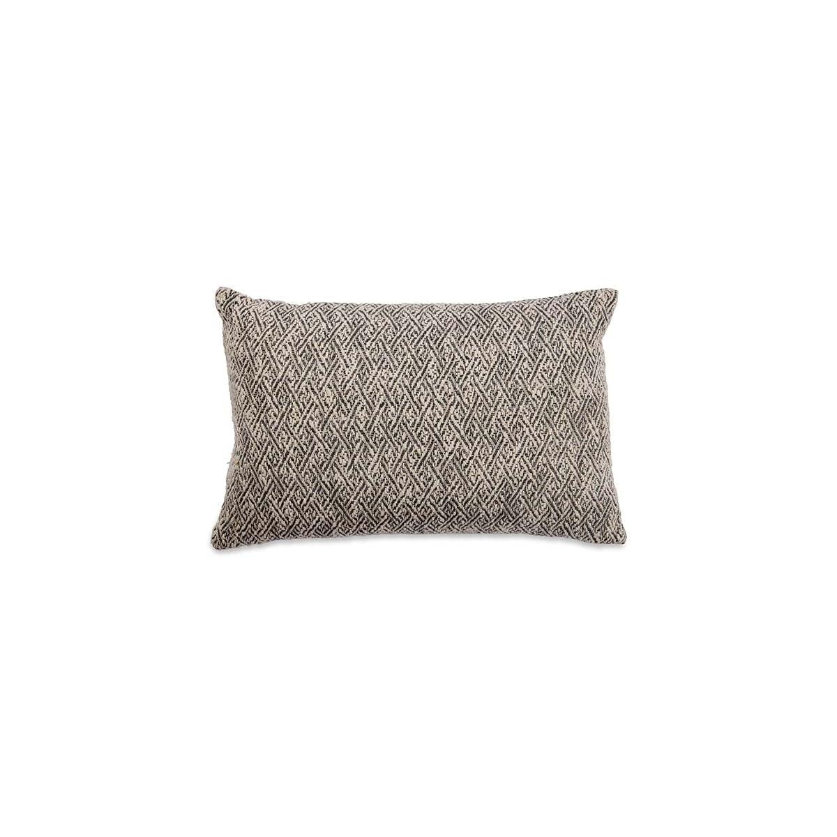 Nkuku Kunvar Recycled Cotton Cushion Cover | Textiles | Natural/Black | Square – image 5