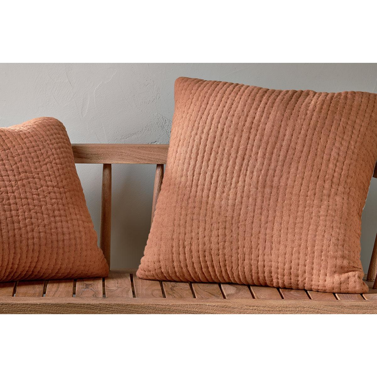 Nkuku Deuli Linen Cushion Cover | Textiles | Rust | 60 x 40 cm – image 2