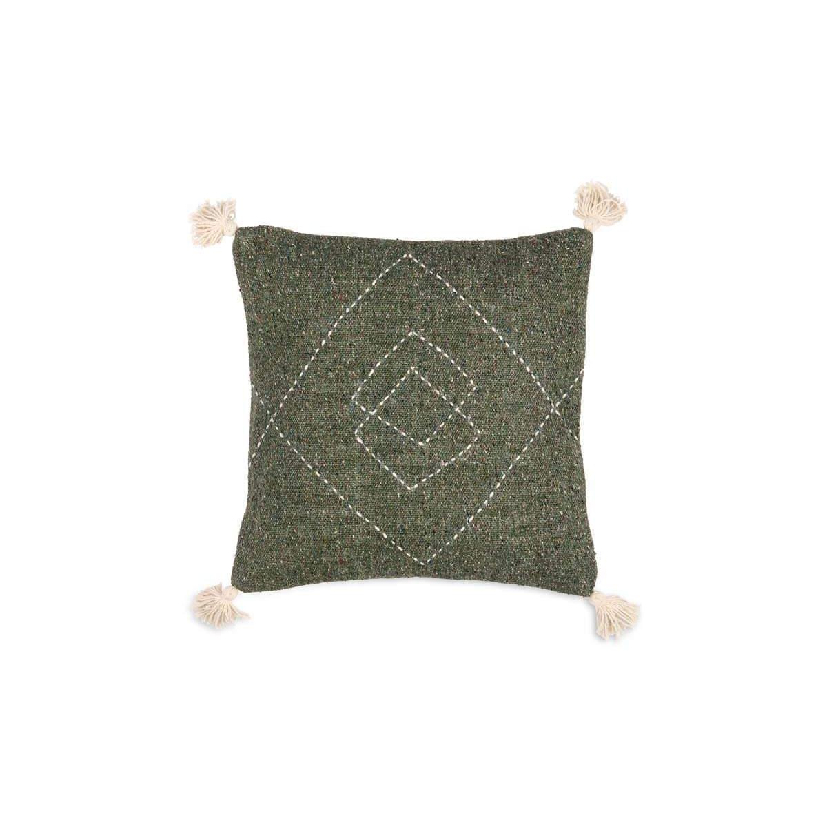 Nkuku Lamandi Recycled Cushion Cover | Textiles | Moss | Square – image 6