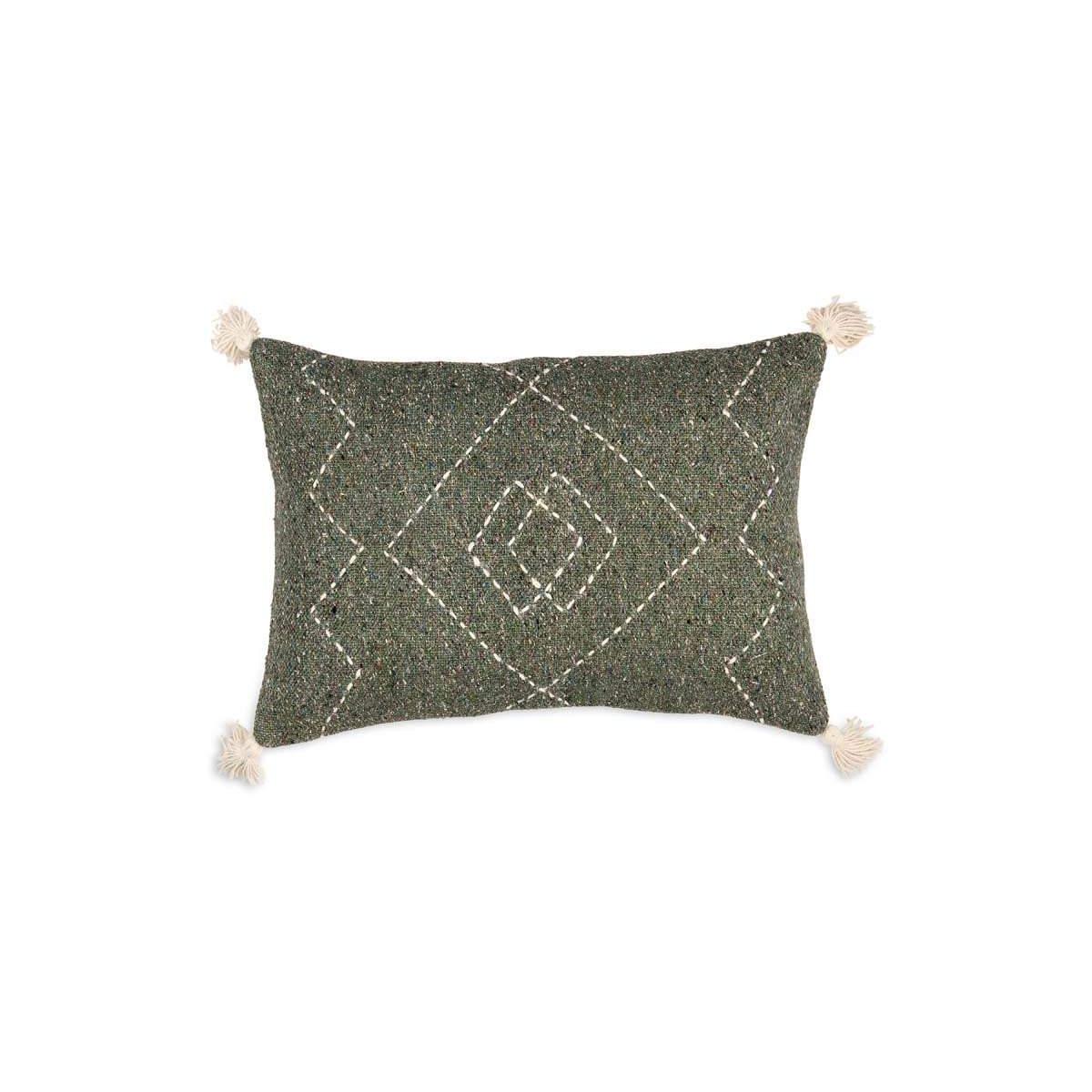 Nkuku Lamandi Recycled Cushion Cover | Textiles | Moss | Square – image 7