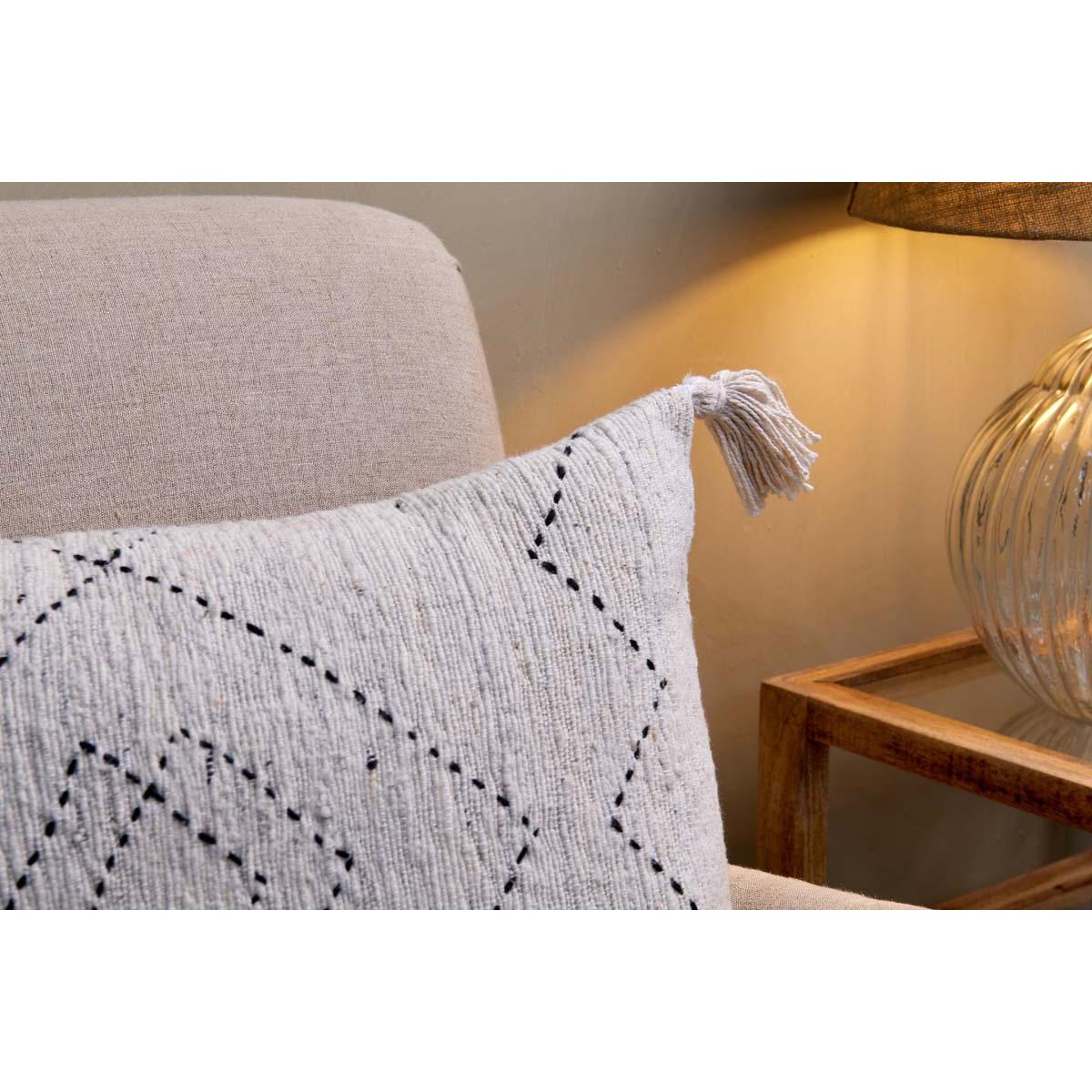 Nkuku Kajala Cotton Cushion Cover | Textiles | Natural | Rectangle – image 4