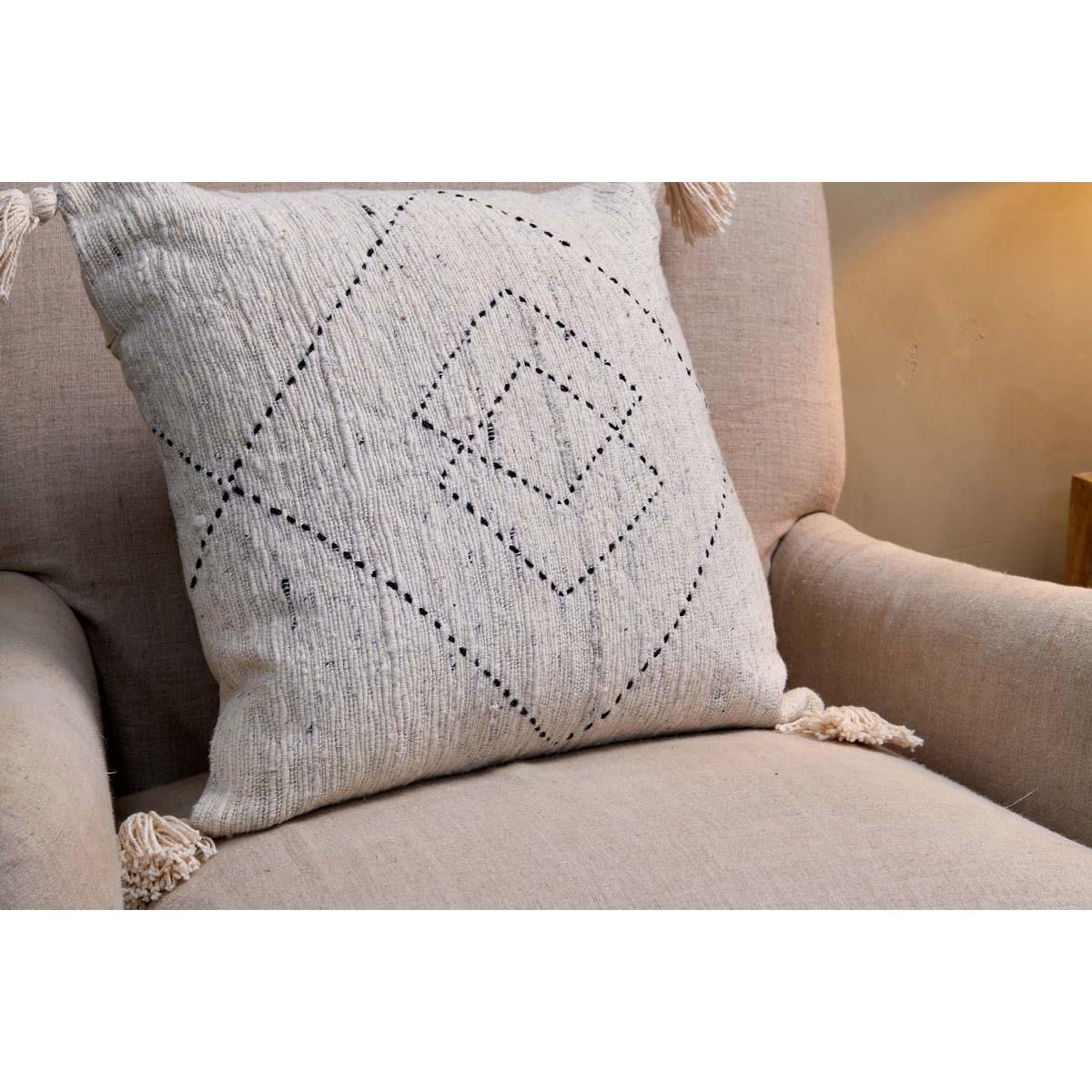 Nkuku Kajala Cotton Cushion Cover | Textiles | Natural | Rectangle – image 5