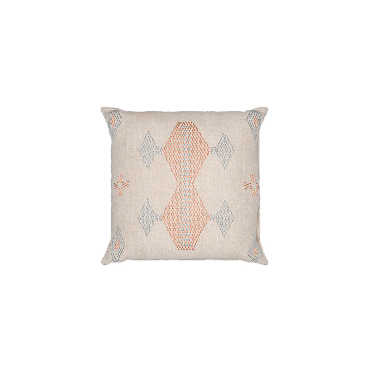 Nkuku Ekta Embroidered Linen Cushion Cover | Textiles | Natural | 50 x 50 cm – image 7