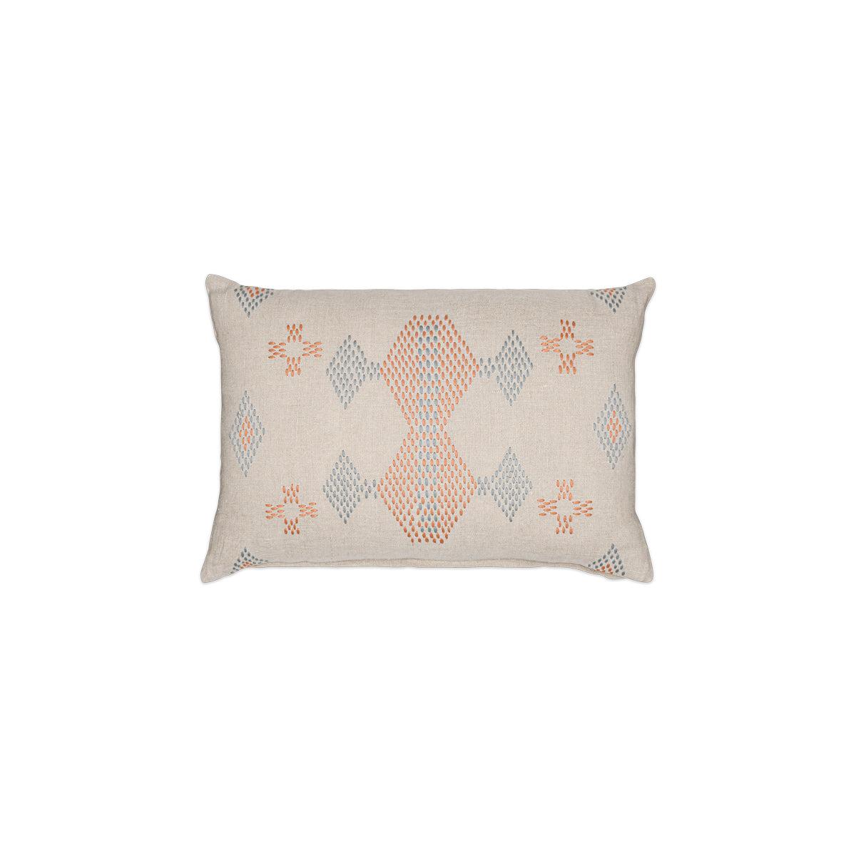 Nkuku Ekta Embroidered Linen Cushion Cover | Textiles | Natural | 50 x 50 cm – image 8