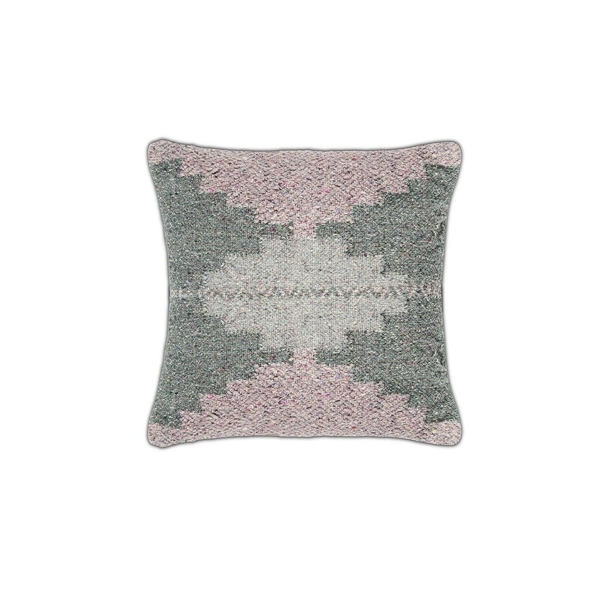 Nkuku Dhanda Recycled Wool Cushion Cover | Textiles | Moss/Natural | 60 x 40 cm – image 4
