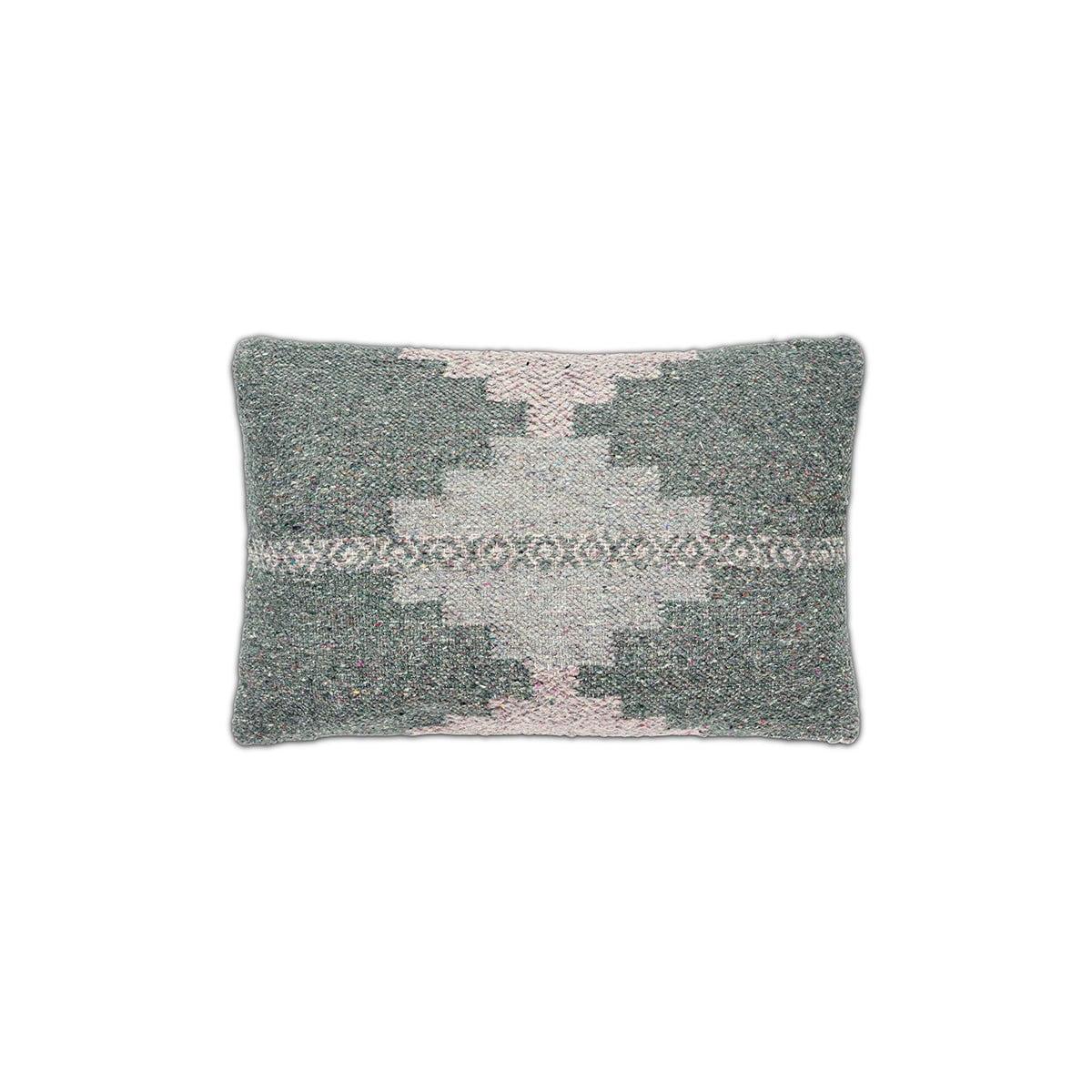 Nkuku Dhanda Recycled Wool Cushion Cover | Textiles | Moss/Natural | 60 x 40 cm – image 5