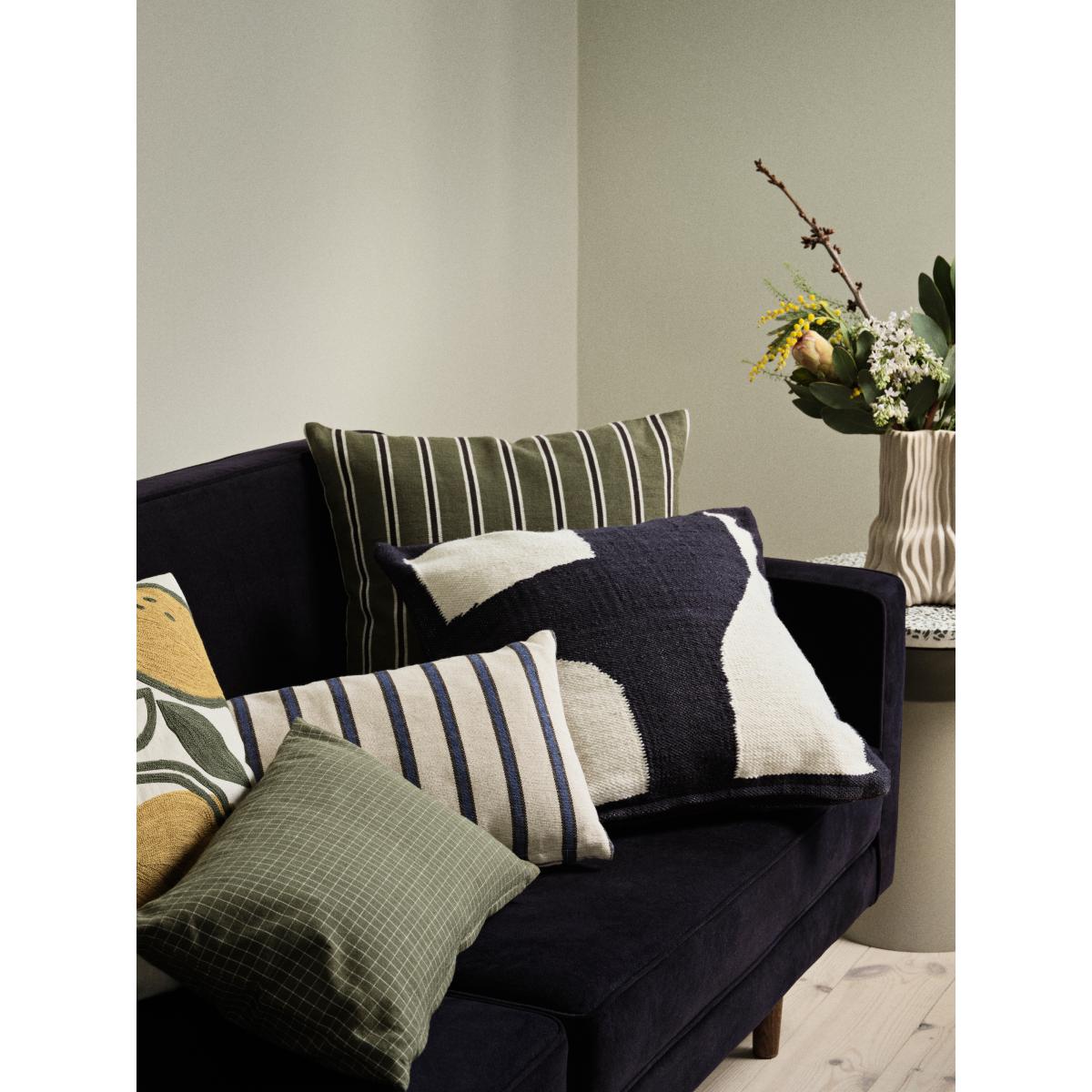 Broste Copenhagen Dagmar cushion cover 50x50 cm Grape leaf green – image 2