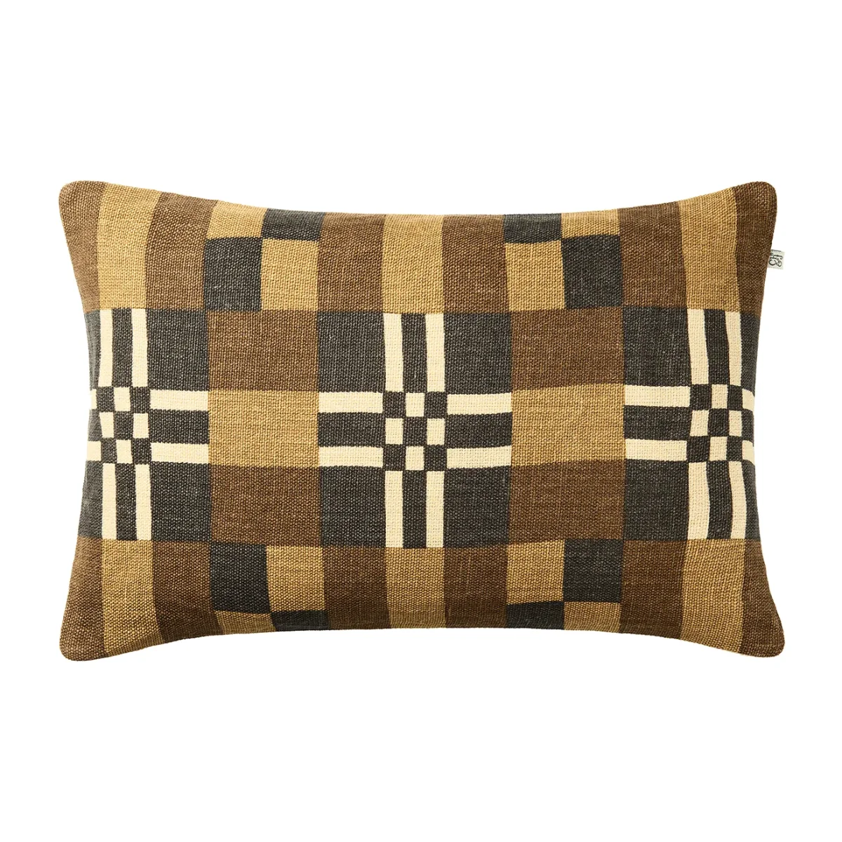 Chhatwal & Jonsson Ravi cushion cover Taupe-Khaki-Dark Brown 40x60 cm – image 1