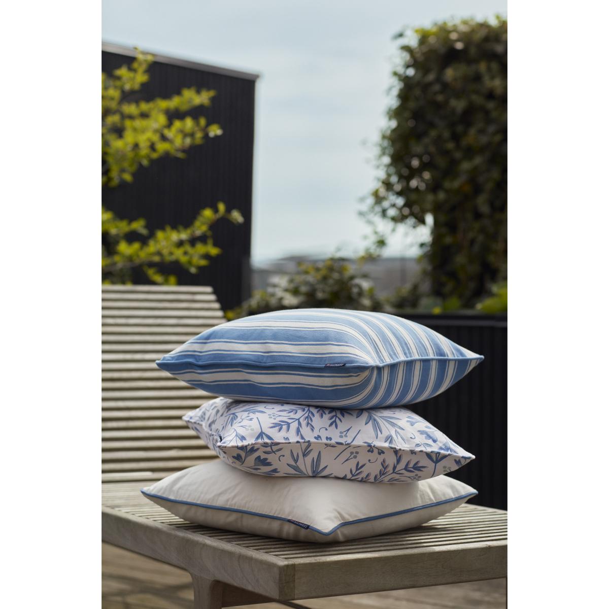 Lexington Logo Organic Cotton Twill cushion cover 50x50 cm White-blue – image 5