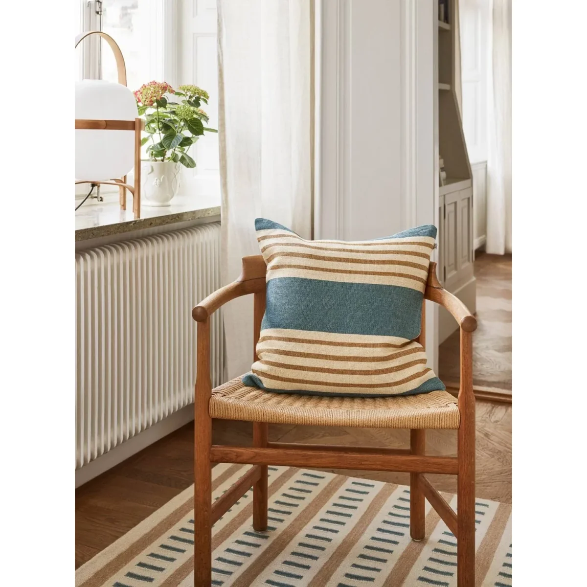 Chhatwal & Jonsson Aria cushion cover Heaven blue-khaki 50x50 cm – image 2