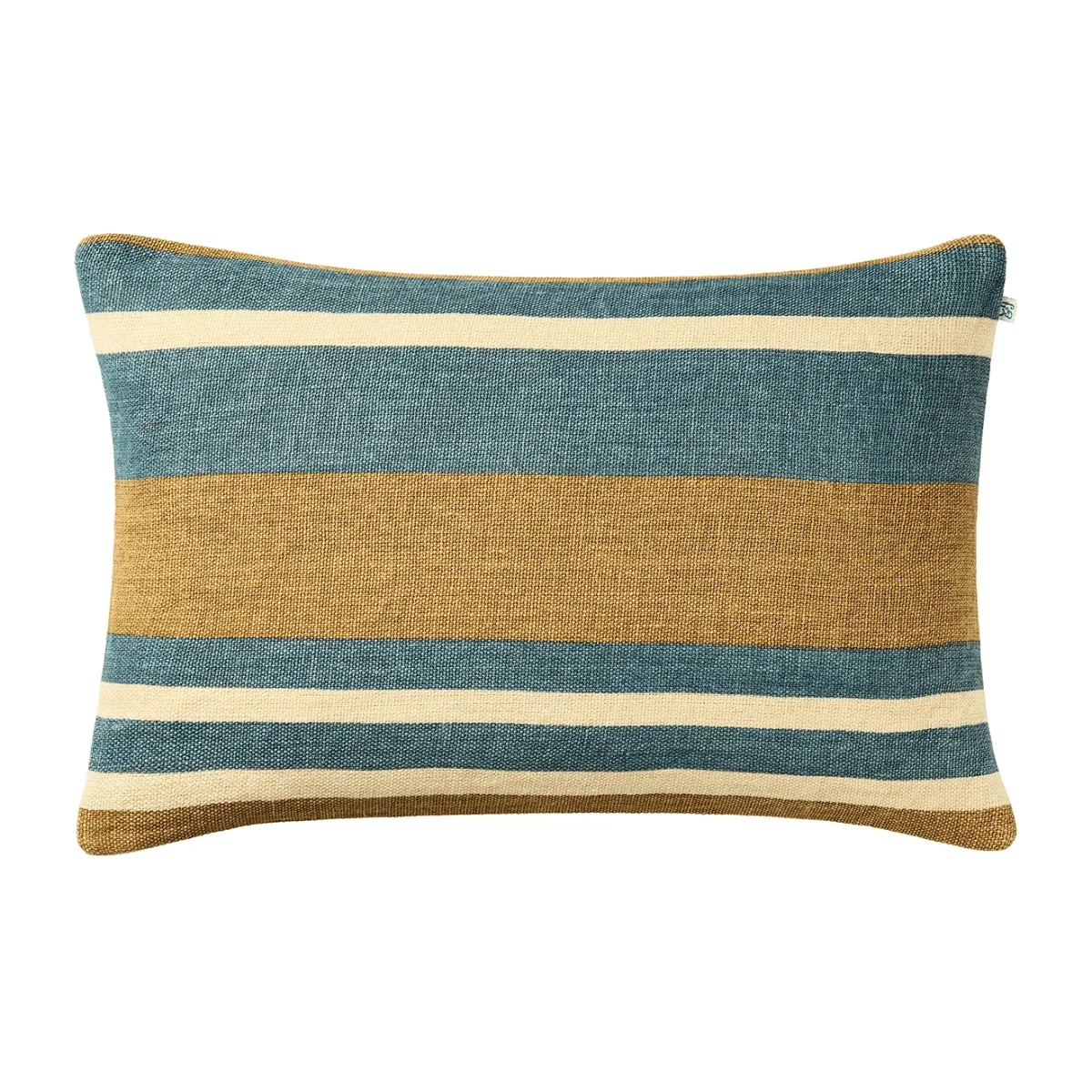 Chhatwal & Jonsson Vera cushion cover Khaki-Heaven Blue 40x60 cm – image 1