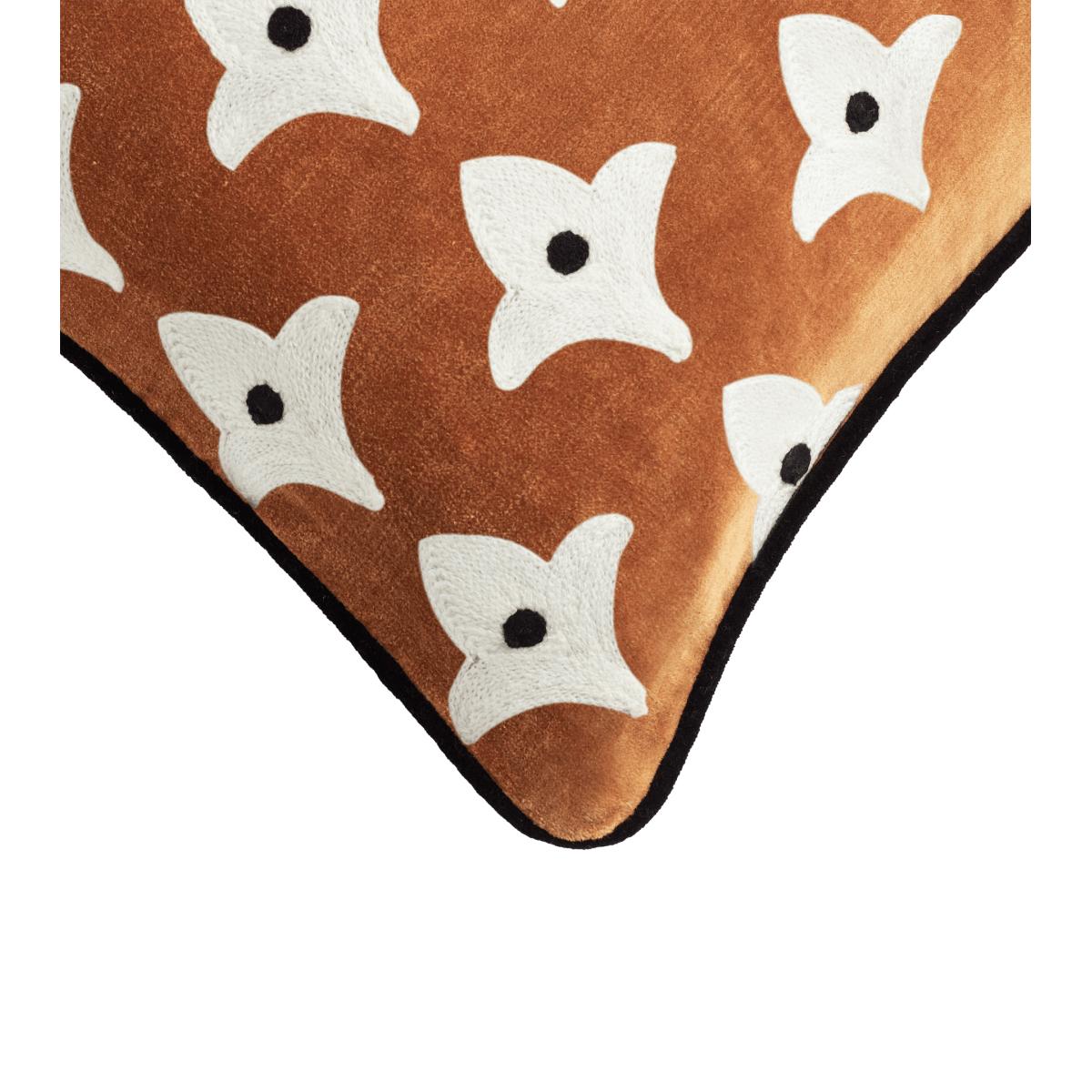 OKA, Iridos Cushion Cover - Persimmon, Cushion Covers, Velvet, Patterned – image 4