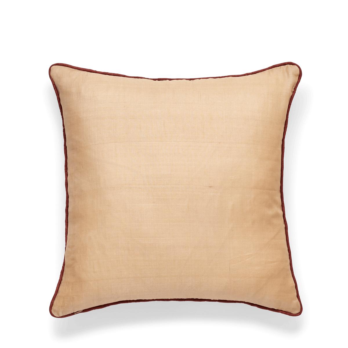 OKA, Triband Cushion Cover - Maple Red/Natural, Cushion Covers, Silk, Striped – image 3