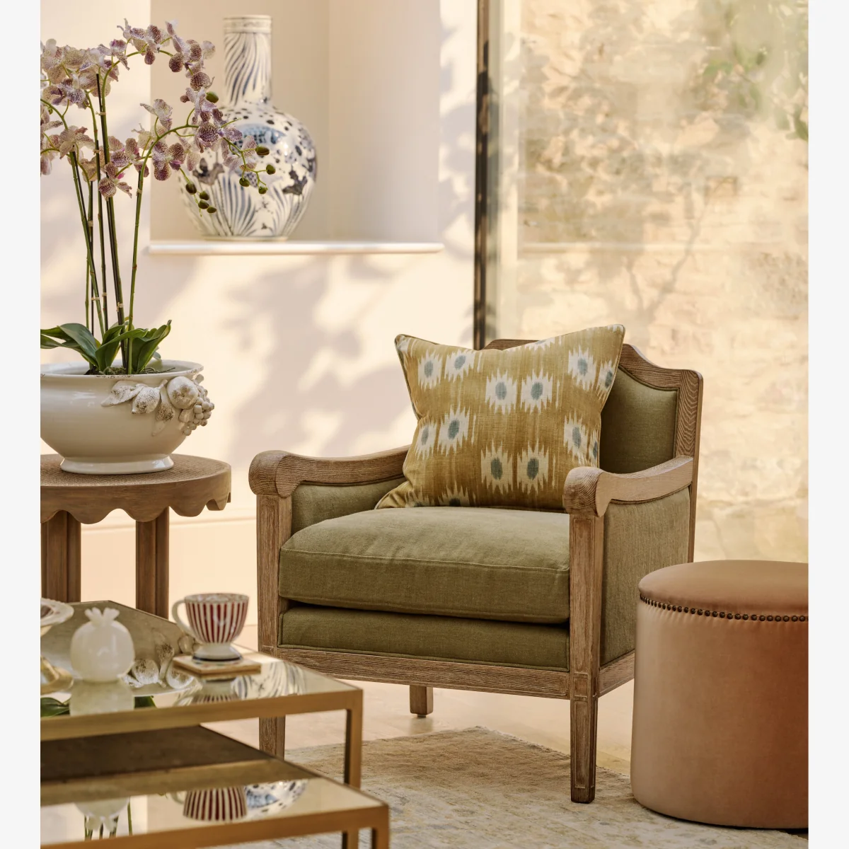 OKA, Akino Cushion Cover - Ochre, Cushion Cover – image 1