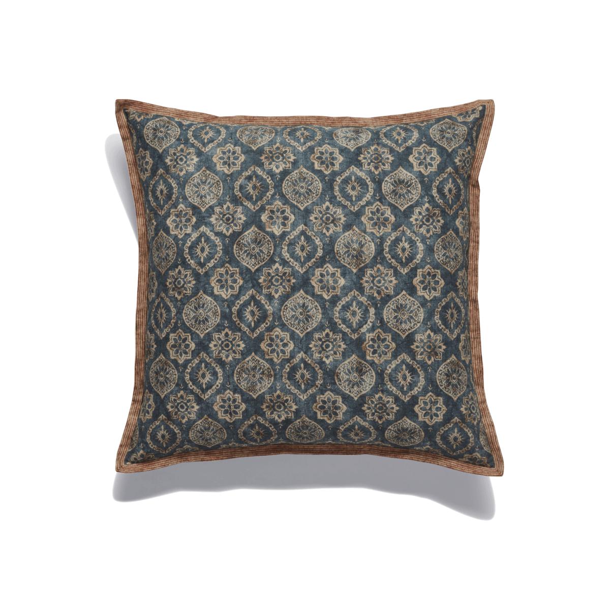 OKA, Andromeda Cushion Cover - Blue, Cushion Covers, Cotton/Linen, Patterned/Persian/Printed/Rustic – image 1