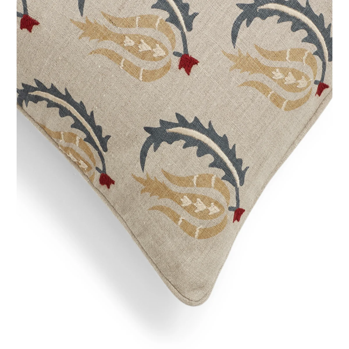 OKA, Babur Cushion Cover - Petrol/Ochre, Cushion Cover – image 3