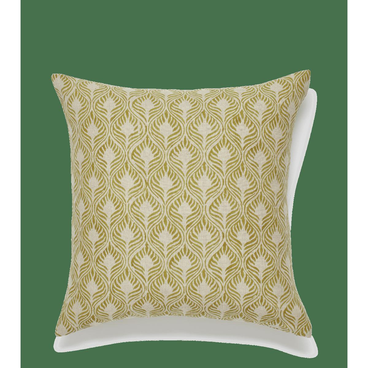 Ghini Feathers Cushion Cover - Dirty Lime – image 2