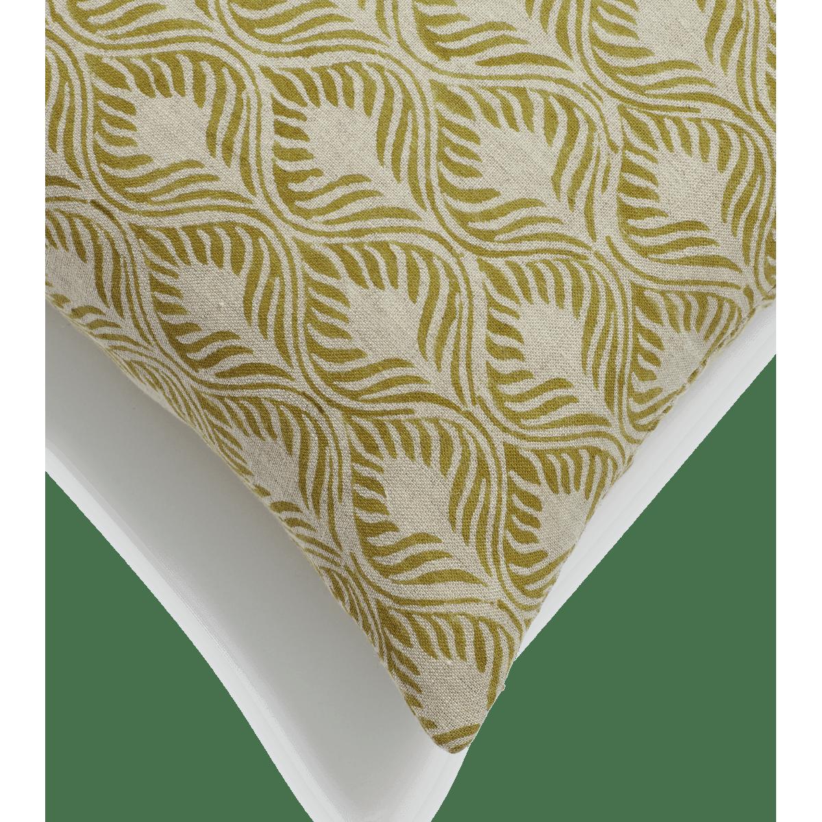 Ghini Feathers Cushion Cover - Dirty Lime – image 3