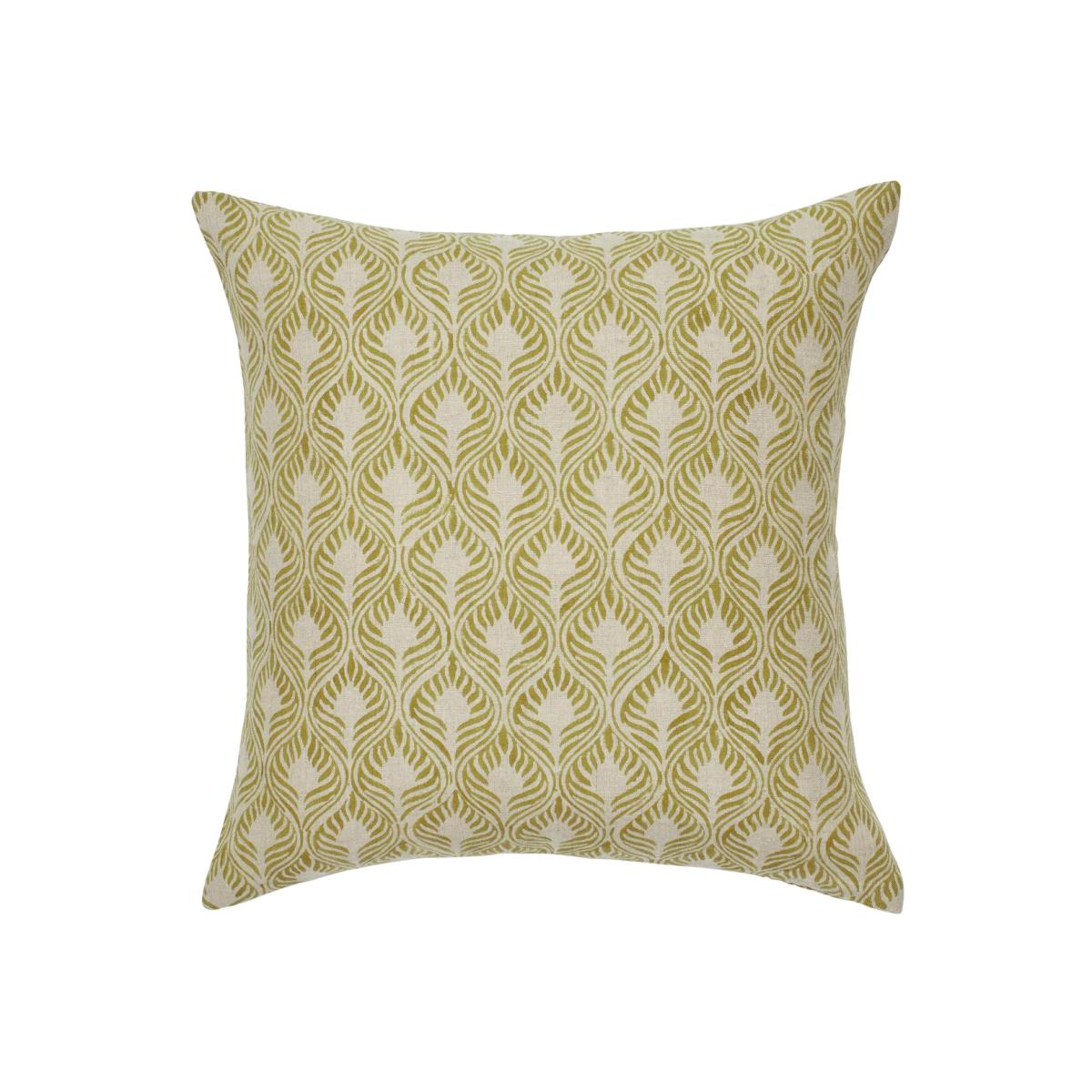 Ghini Feathers Cushion Cover - Dirty Lime – image 1