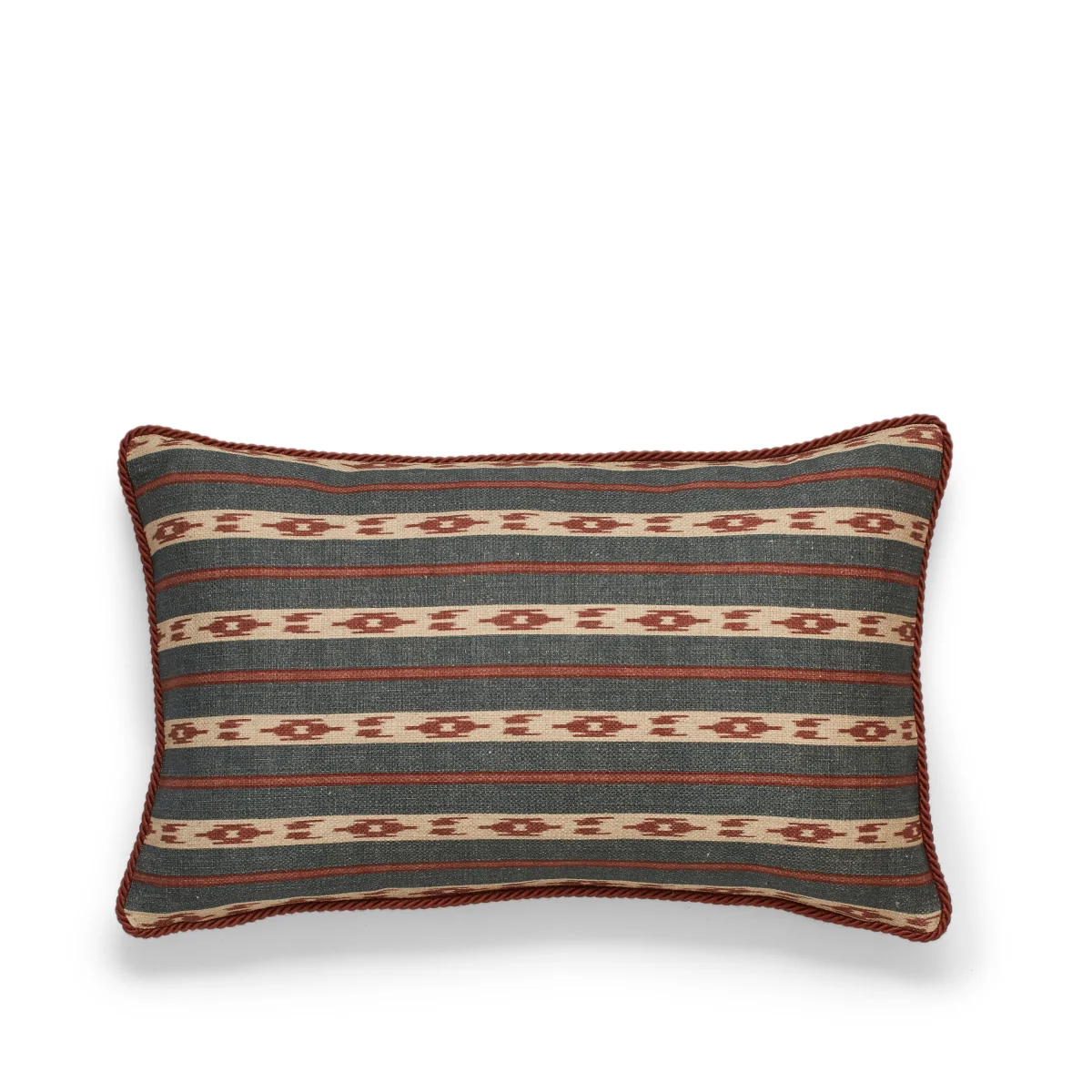 OKA, Kalimantan Cushion Cover - Air Force Blue/Russet, Cushion Cover – image 2