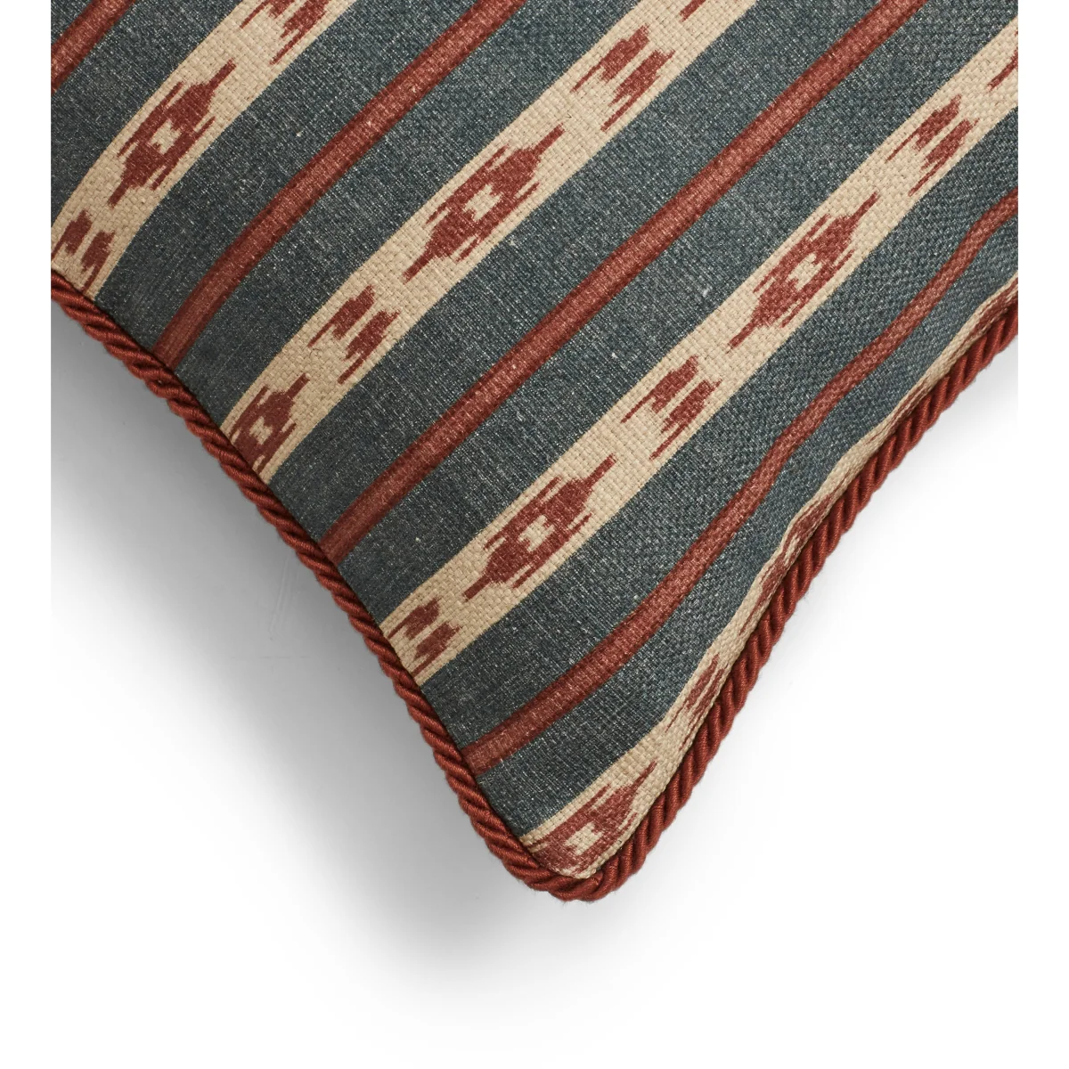 OKA, Kalimantan Cushion Cover - Air Force Blue/Russet, Cushion Cover – image 3