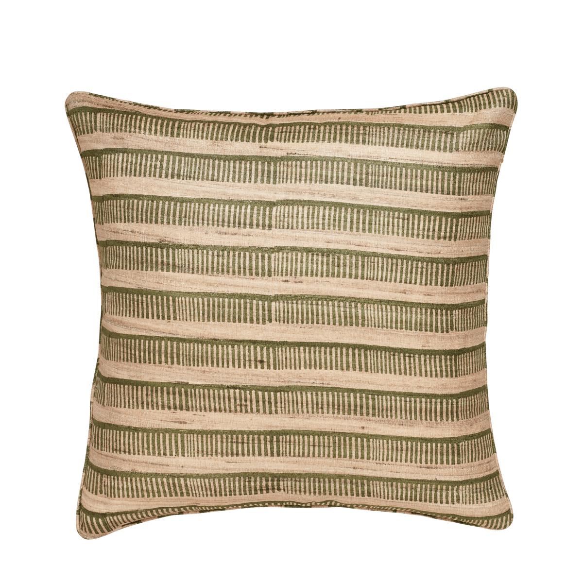OKA, Cyma Cushion Cover - Green / Natural, Cushion Covers, Silk, Floral – image 3