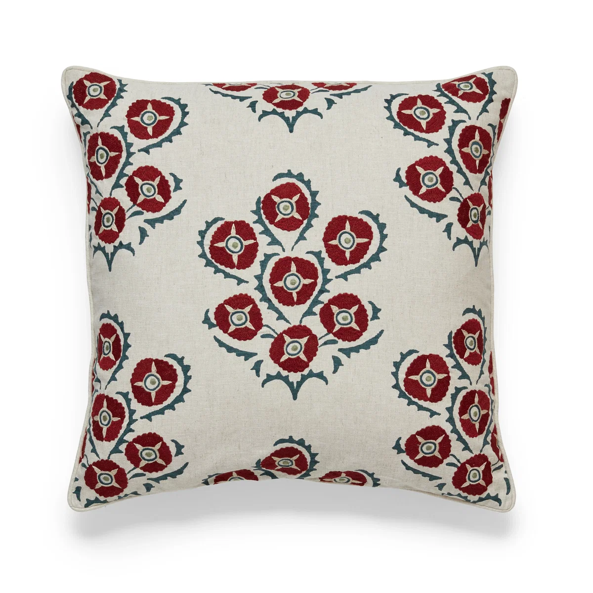 OKA, Memi Cushion Cover - Warm Red/Air Force Blue, Cushion Cover – image 2